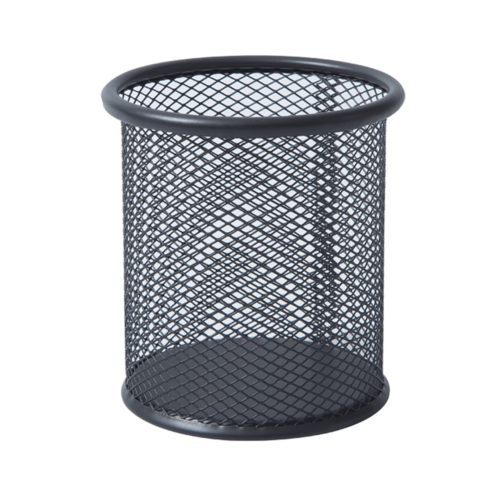 Premium Metal Mesh Pen Holder - Large Capacity Desk Organizer for Pencils, Pens & Office Supplies | Stylish Black Round Design for Home & Office Workspace | Perfect for Desks, Study Rooms & Gift Giving
