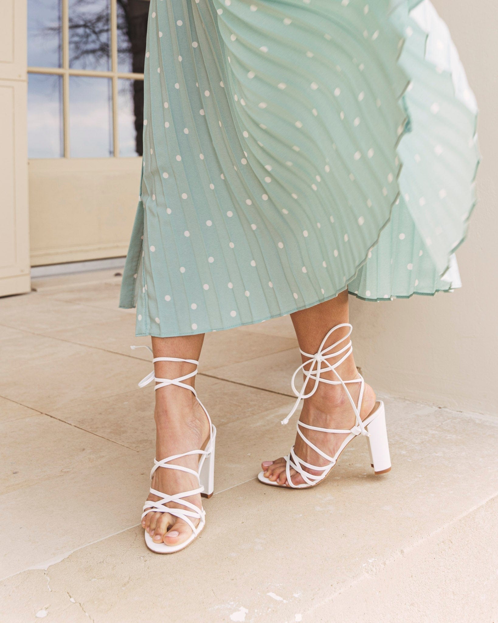 Cupid Vegan Recycled Grain Heeled Sandals for Women | White Comfortable Summer Wedding Beach Shoes | Perfect for Outdoor Parties, Date Nights and Vacation Wear