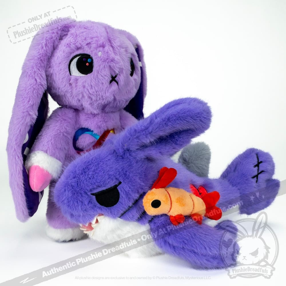 Plushie Dreadfuls Purple Shrabbit Stuffed Animal Toy - Soft Cute Bunny Plush for Kids, Gift & Home Decor