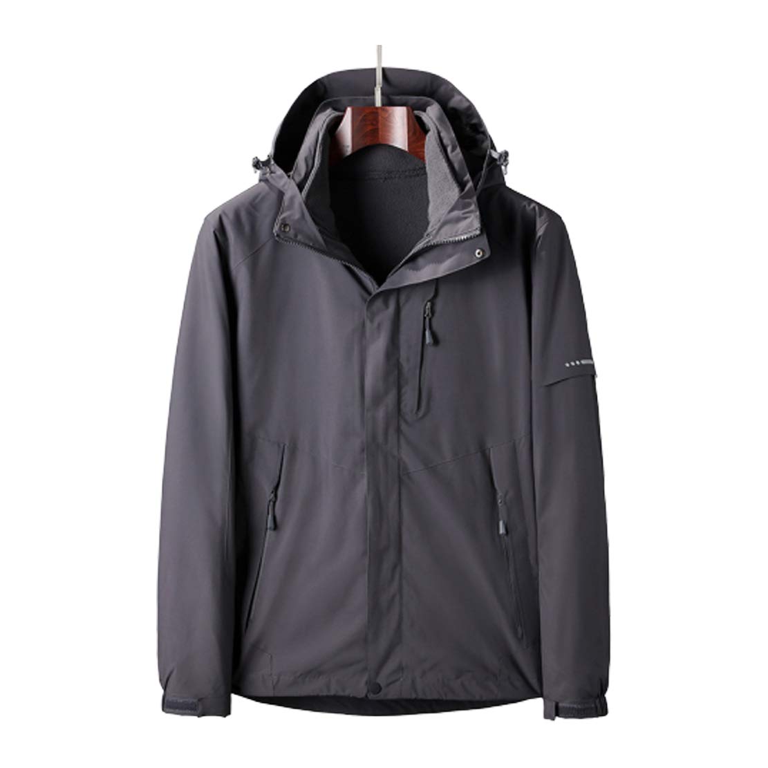 HIOD Men's 3-in-1 Winter Jacket - Windproof Waterproof Detachable Softshell Coat with Fleece Liner for Hiking, Camping & Outdoor Activities | Warm Winter Jacket for Men in Cold Weather
