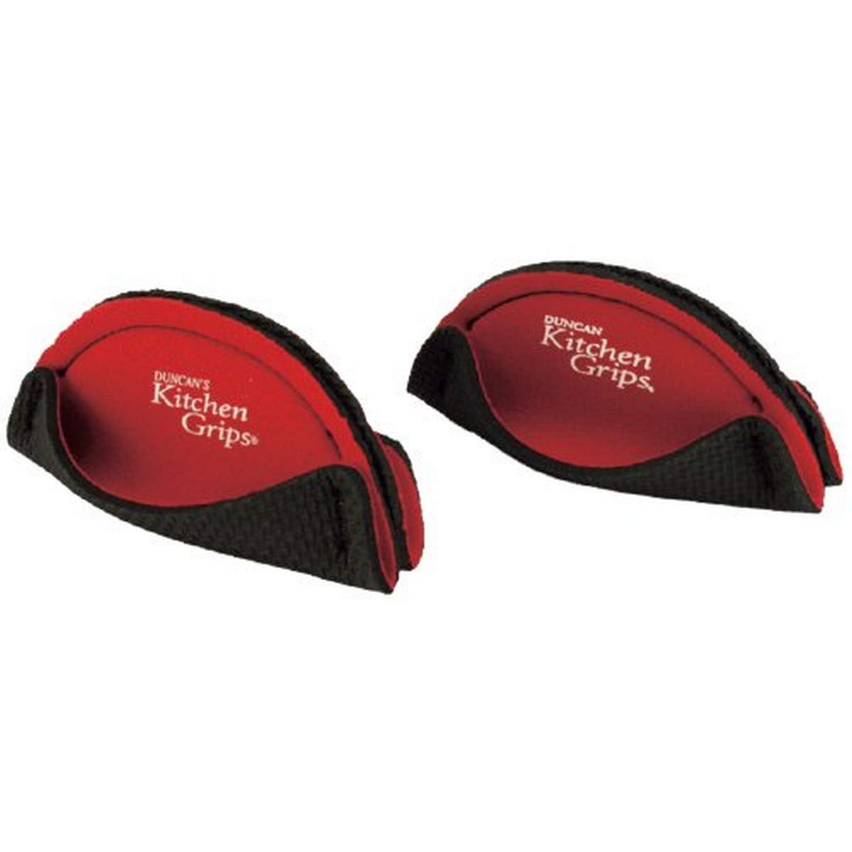 Non-Slip Kitchen Grips 2-Piece Short Handle Set - Heat Resistant Cherry & Black Silicone Oven Mitts for Baking, Cooking, Grilling - Perfect for Hot Pans, Pots, and Baking Trays