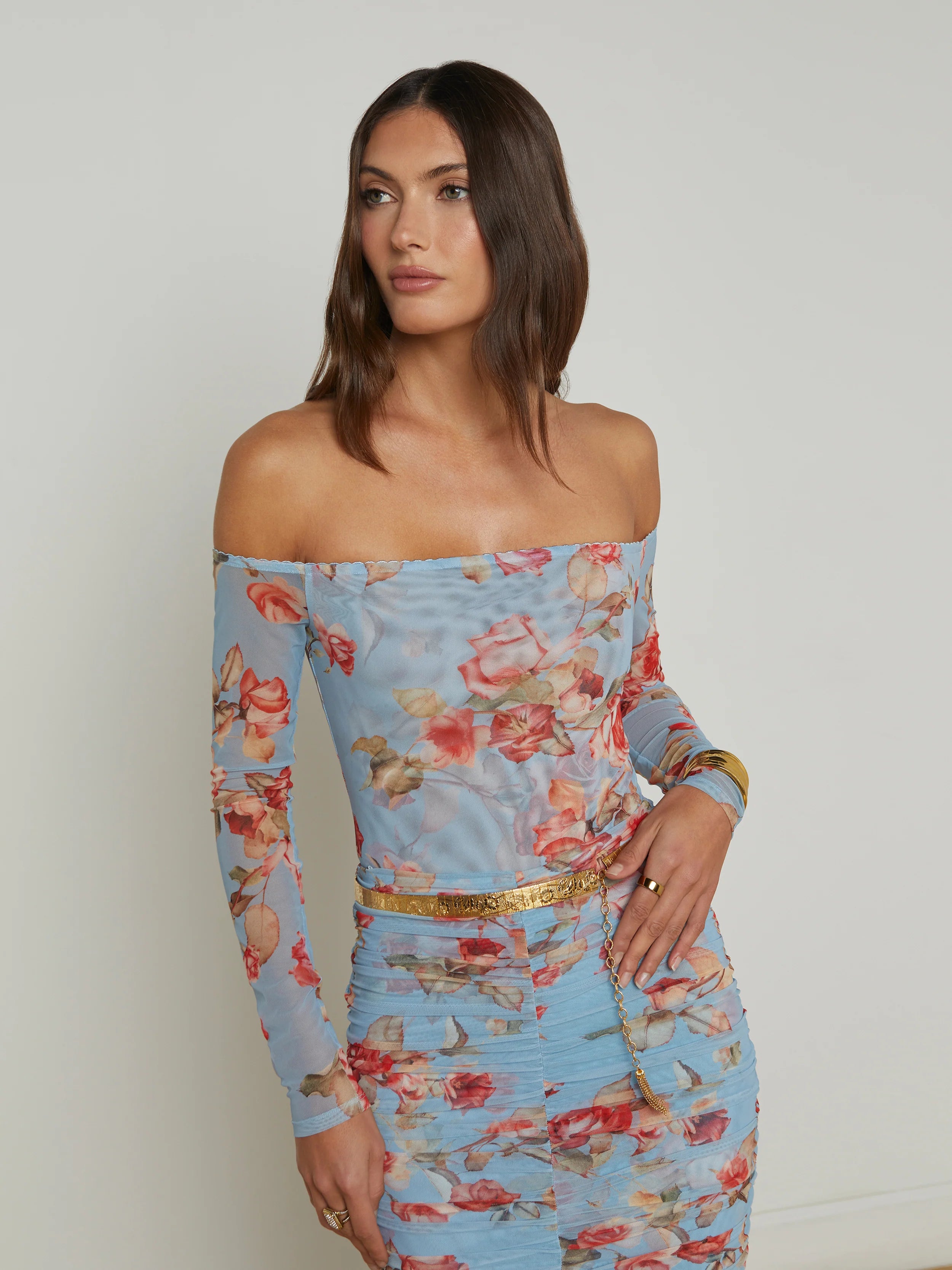 LIGHT BLUE TAPESTRY FLORAL