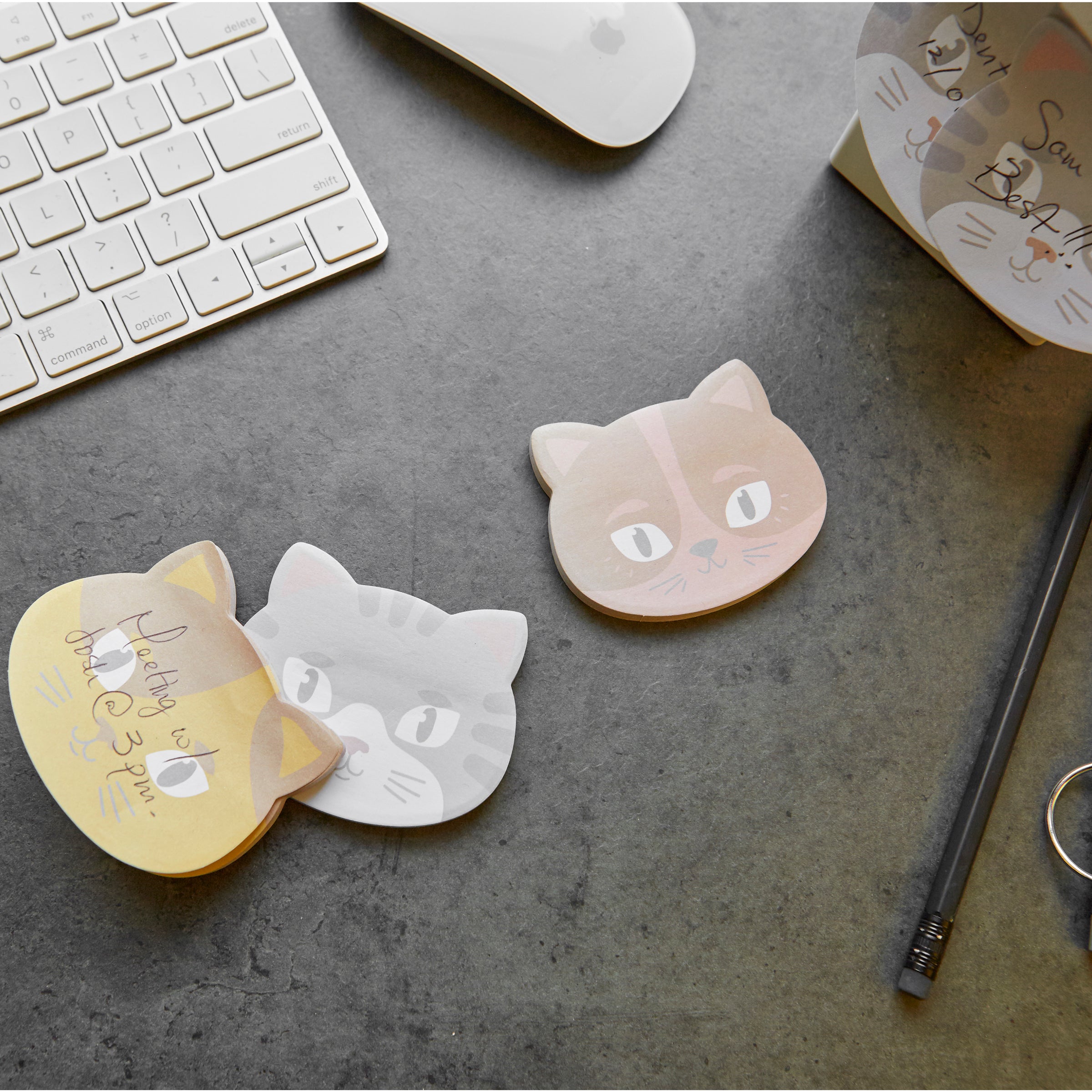Adorable Kitty Cat Sticky Notes - Cute Animal Memo Pads for Office, School & Home Organization - 60 Sheets/Pack - Fun Stationery Supplies for Notes, Reminders & Planning