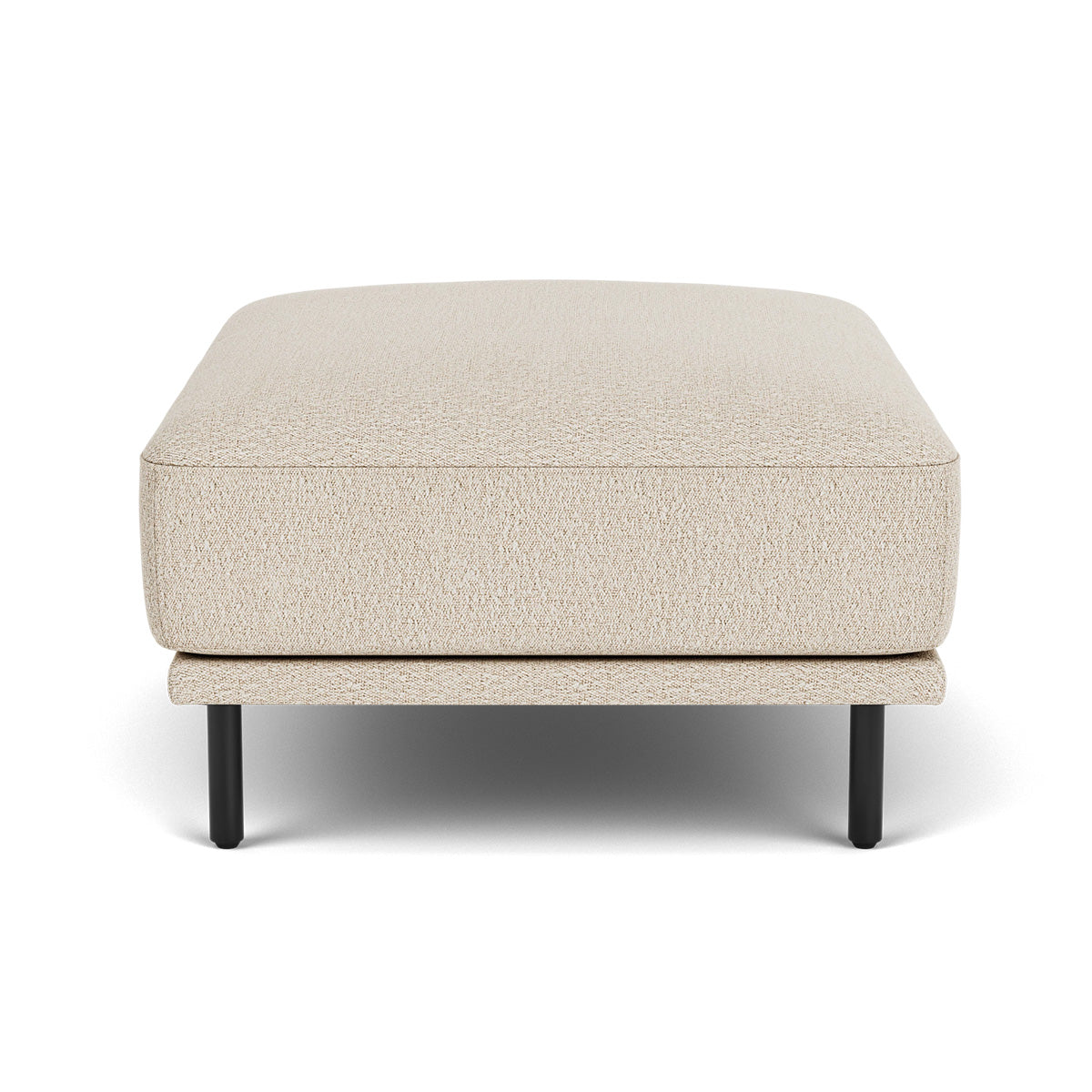 Harvey Boucle Ottoman Stool - Modern Round Footrest Pouf with Soft Chenille Fabric, Perfect for Living Room, Bedroom, or Nursery Decor