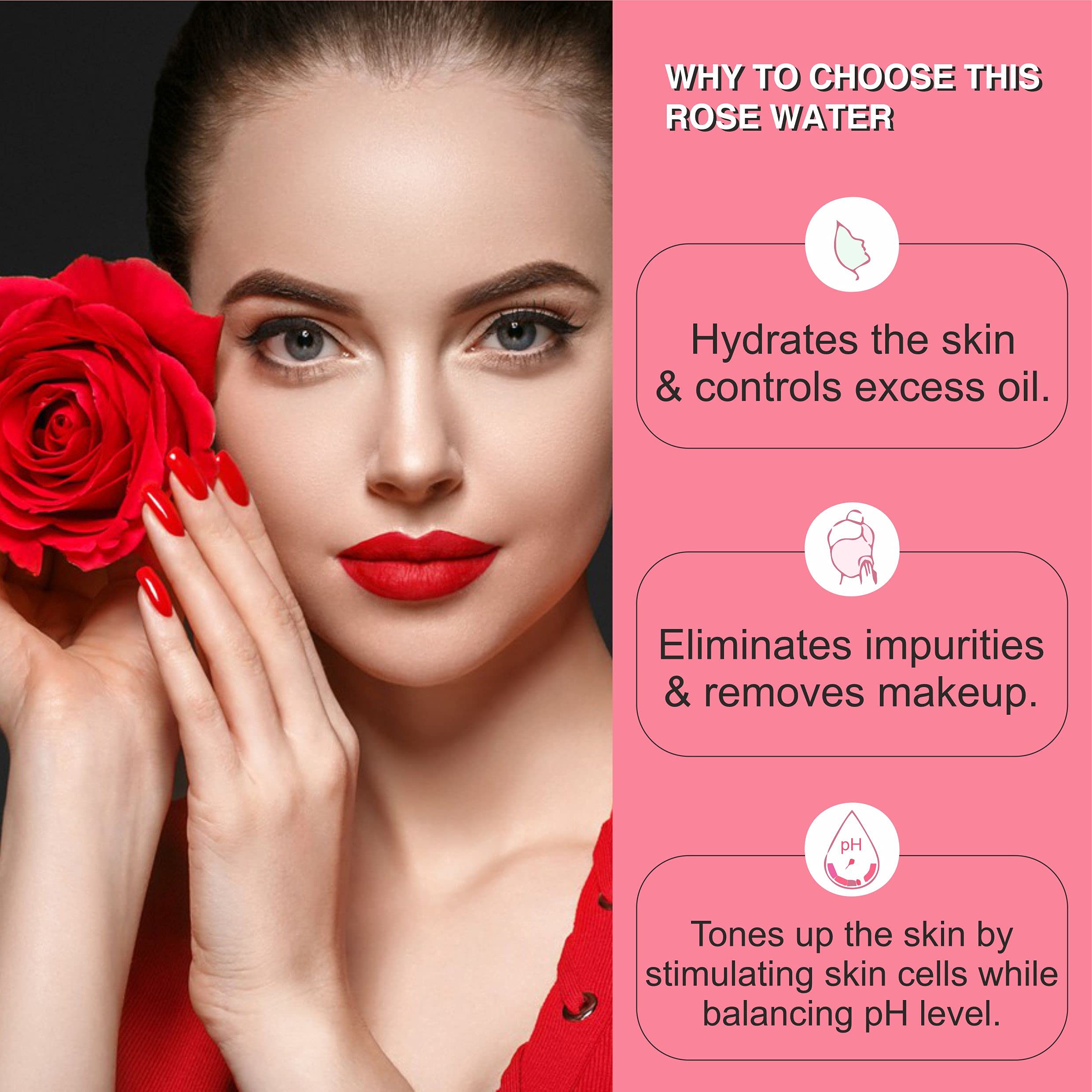 Oilanic Premium Rose Water & Glycerin Facial Toner for Men & Women - Hydrating & Soothing Skin Care Set (2 x 100ml) - Perfect for Dry Skin, After Shave, and Makeup Removal