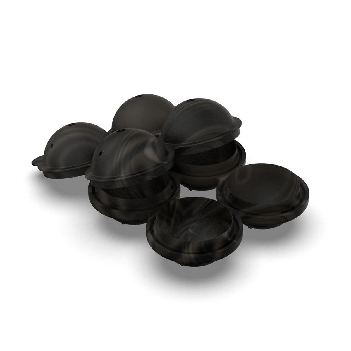 W&P PEAK Silicone Sphere Ice Molds with Marble Design - Perfect for Cocktails, Whiskey, and Chilled Beverages at Home Bars or Parties