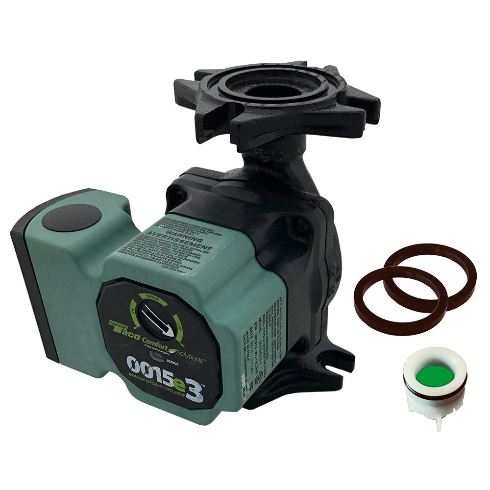 Taco 0015e3-F4 ECM High Efficiency Circulator Pump - Cast Iron Construction for Hydronic Heating & Cooling Systems - Perfect for Residential & Commercial HVAC Applications