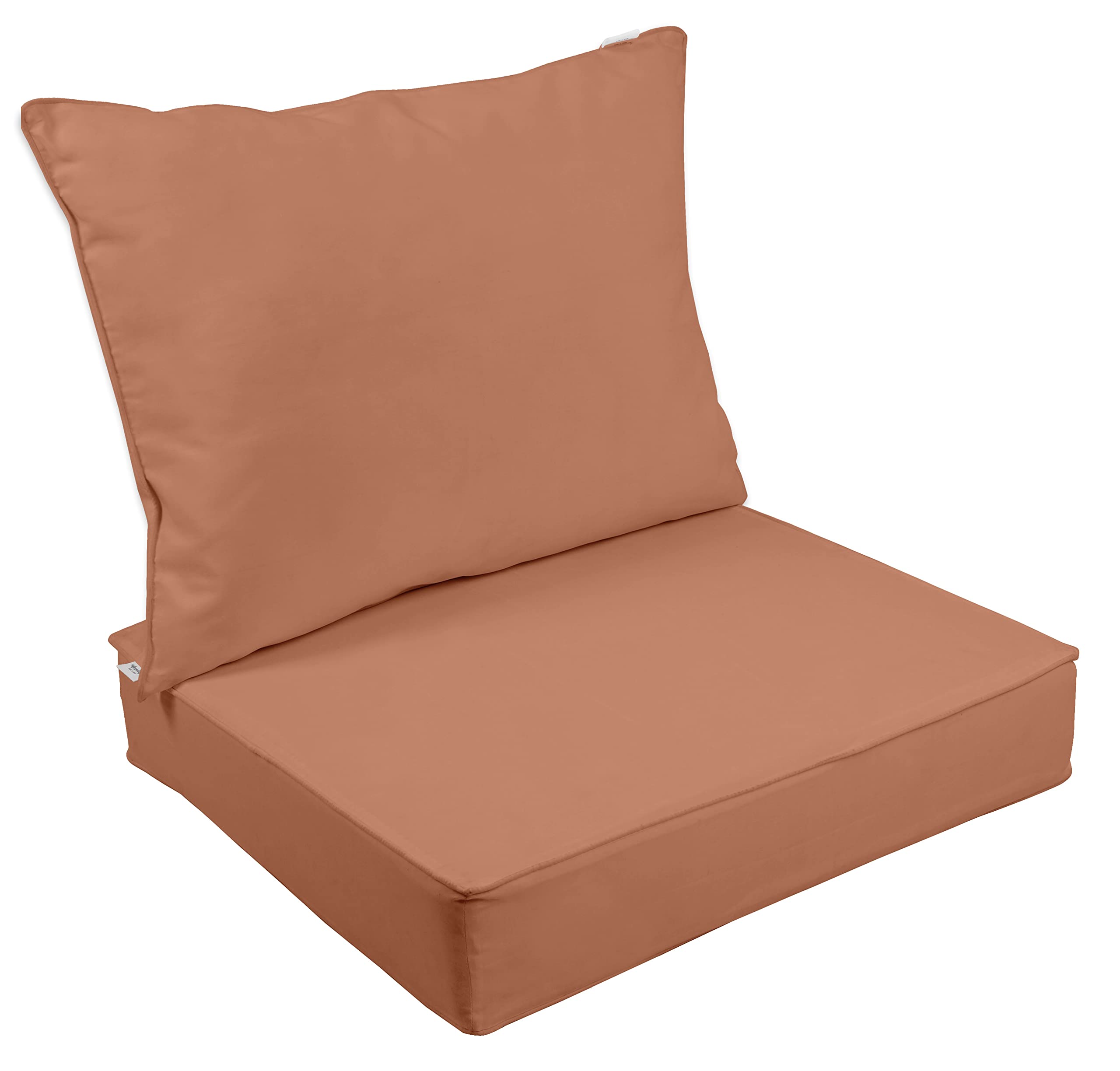 Premium 2-Piece Outdoor Deep Seat Patio Cushion Set - All-Weather Replacement Cushions (25