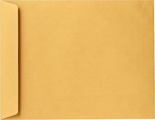 LUXPaper Open End Envelopes 12x15.5 Inches - Brown Kraft Paper Envelopes 28lb Text Weight (Pack of 250) for Mailing, Shipping, Business Correspondence & Document Storage