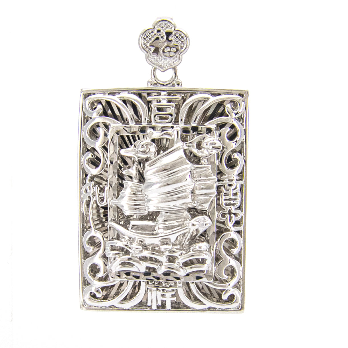 Platinum Sailing Boat Pendant Necklace - Elegant Nautical Jewelry for Women - Perfect for Beach Weddings, Cruise Vacations & Ocean Lovers