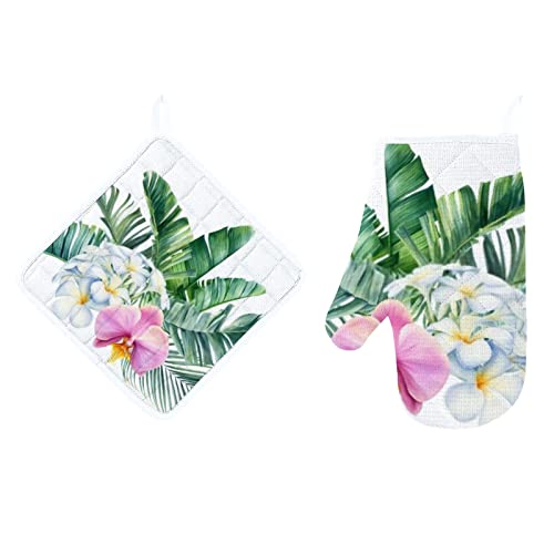 Tropical Palm Leaves Watercolor Style Green