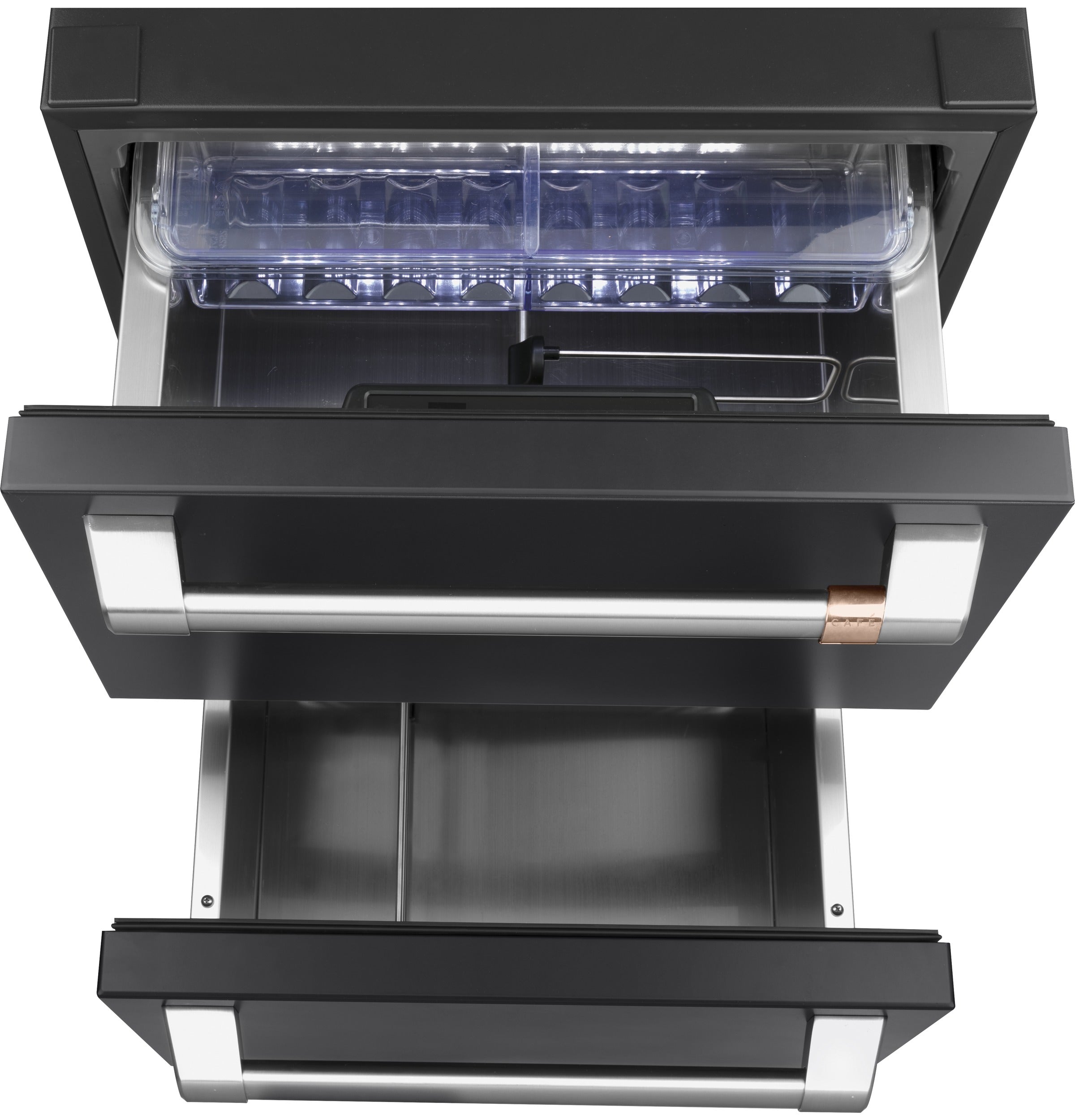 Matte Black Built-In Dual Drawer Refrigerator - 5.7 Cu.Ft Under Counter Fridge (Model CDE06RP3ND1) - Perfect for Home Bars, Kitchen Islands & Outdoor Entertaining Areas
