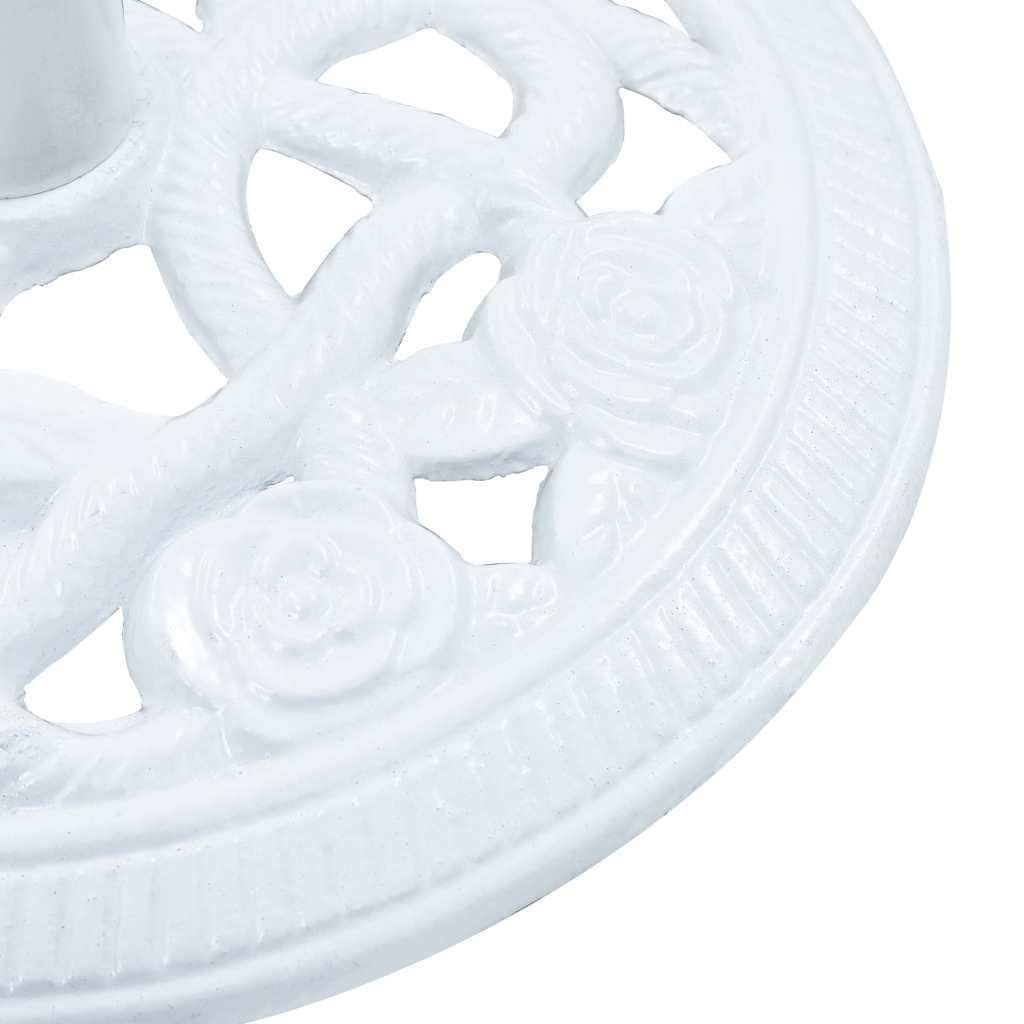 Heavy Duty 19.8 lb Cast Iron Umbrella Base - 15.7 Inch White Outdoor Patio Stand for Market Umbrellas, Perfect for Poolside, Garden, Deck, and Backyard Use