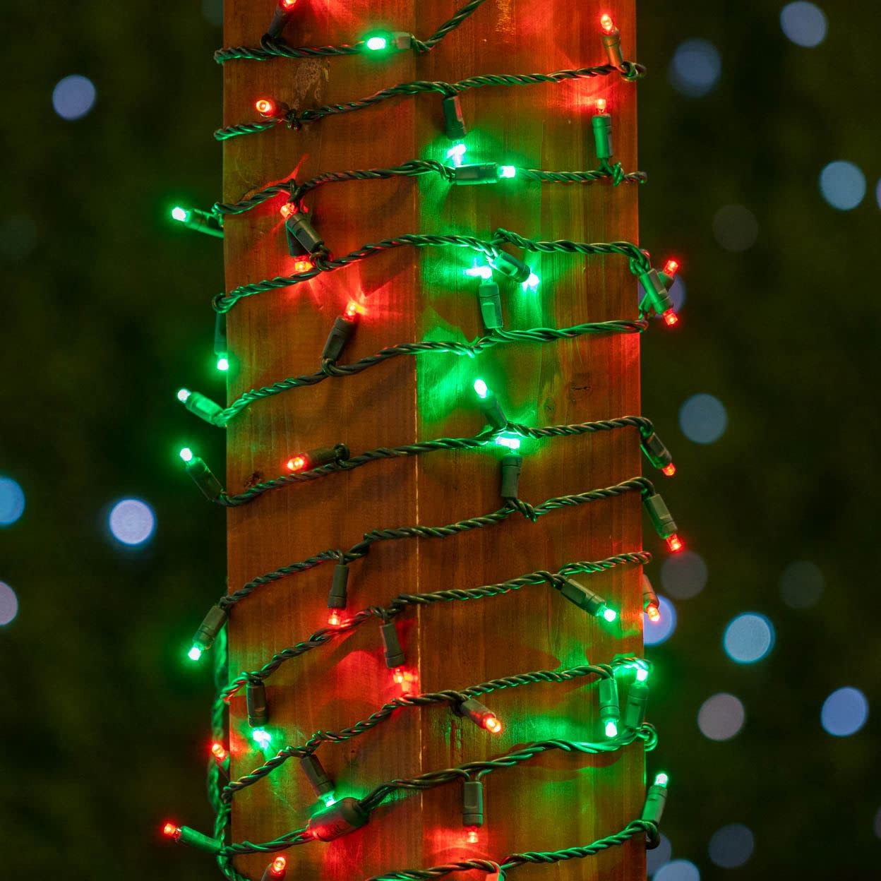 25FT 50 LED Christmas String Lights - Commercial Grade Indoor/Outdoor Waterproof Mini Tree Lights with 40,000 Hours Lifespan (Red/Green) - Perfect for Holiday Decorations, Parties, and Outdoor Lighting