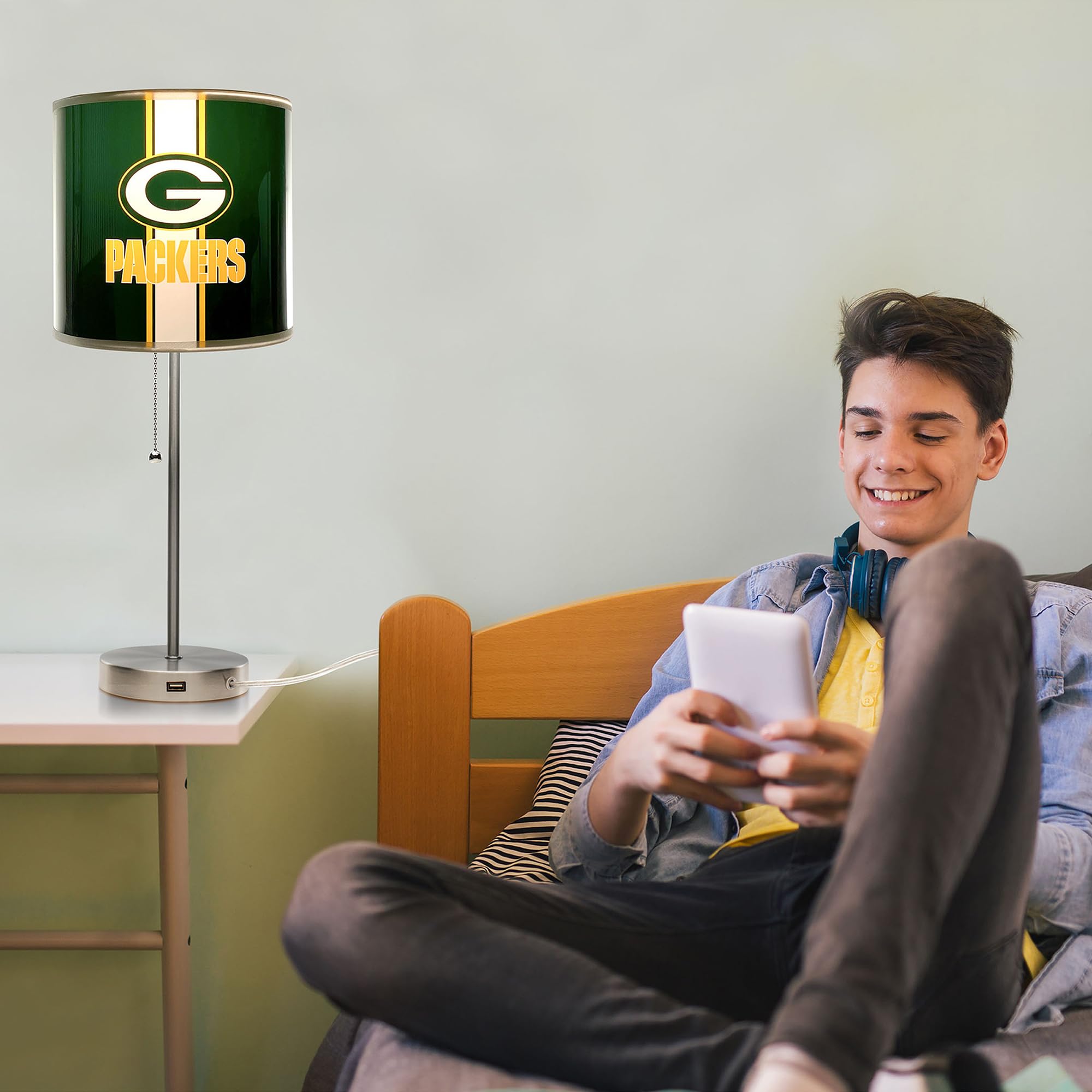 NFL Chrome Desk Lamp - Imperial for Office & Gaming Decor