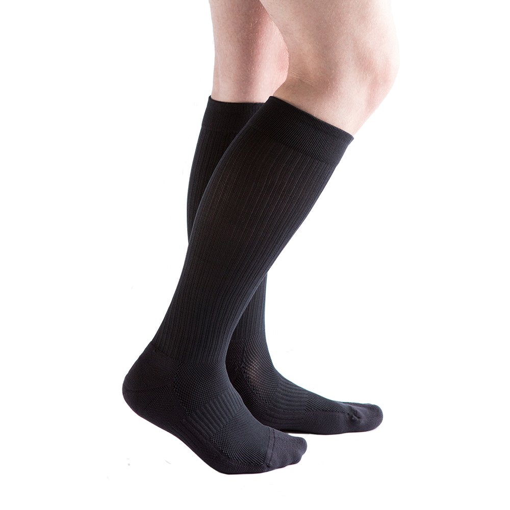 Men's 15-20 mmHg Compression Support Socks with Cushion Rib - Ideal for Running, Travel & Varicose Vein Relief