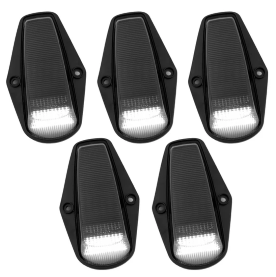 Ford SUPERDUTY 88-98 & F-150 84-96 5-Piece LED Cab Light Kit with Smoked Lens - White LED Lights for Off-Road & Truck Customization