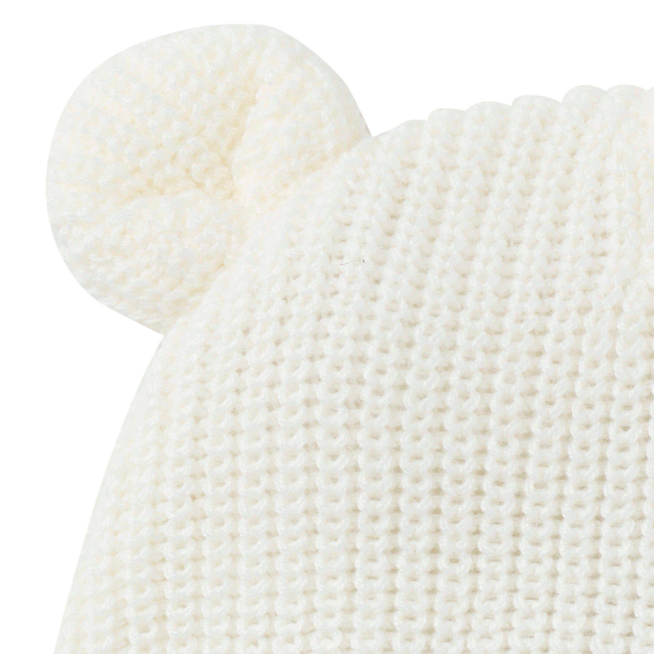 2-Piece Baby Neutral Ivory Sweater Romper & Hat Set - Soft Cotton Outfit for Newborns & Infants - Perfect for Photo Shoots, Holidays & Gift Giving
