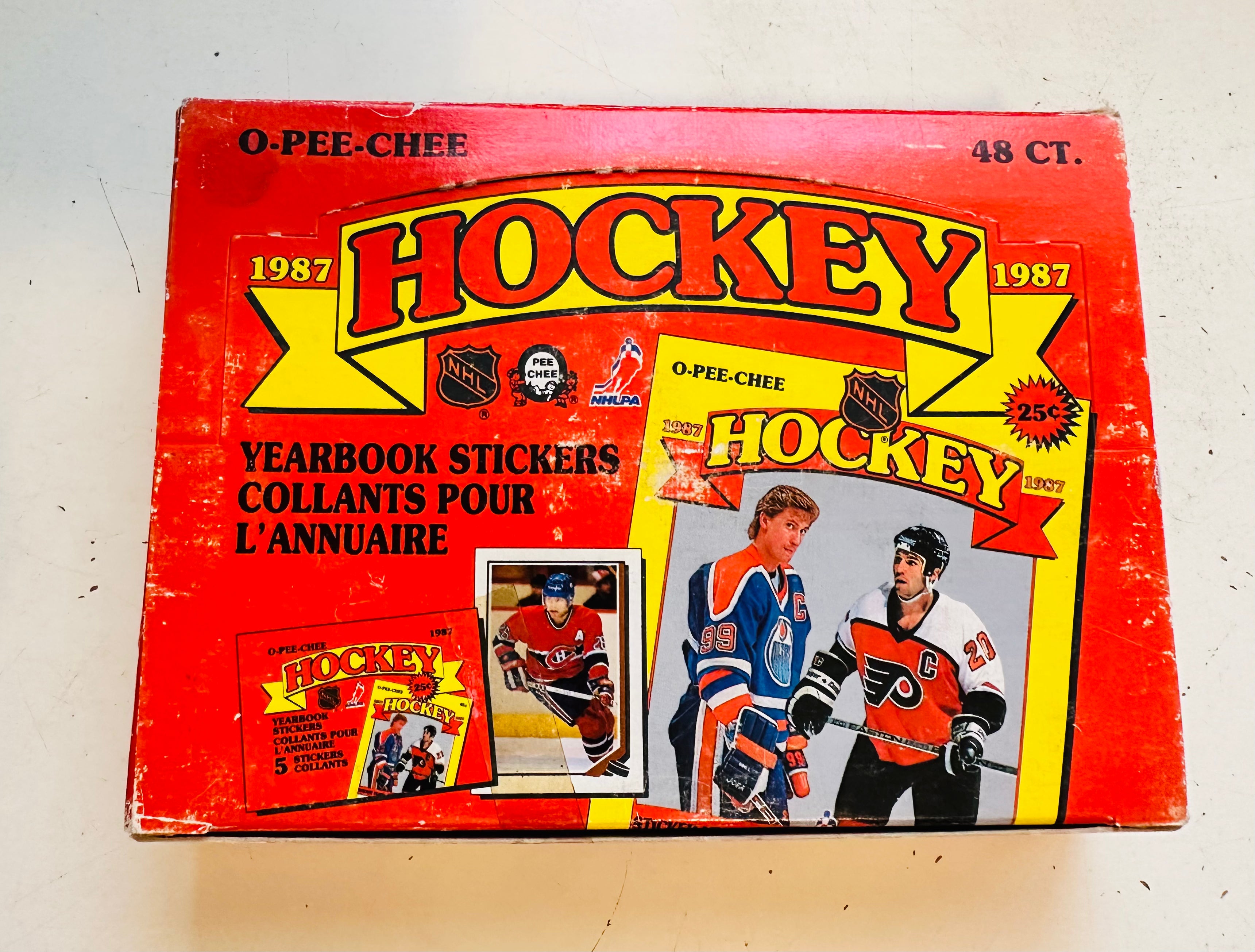 1987 OPC Hockey Yearbook Sticker Cards - 48 Packs Box | Vintage NHL Collectibles for Fans & Card Traders | Perfect for Sports Memorabilia Displays & Trading Events