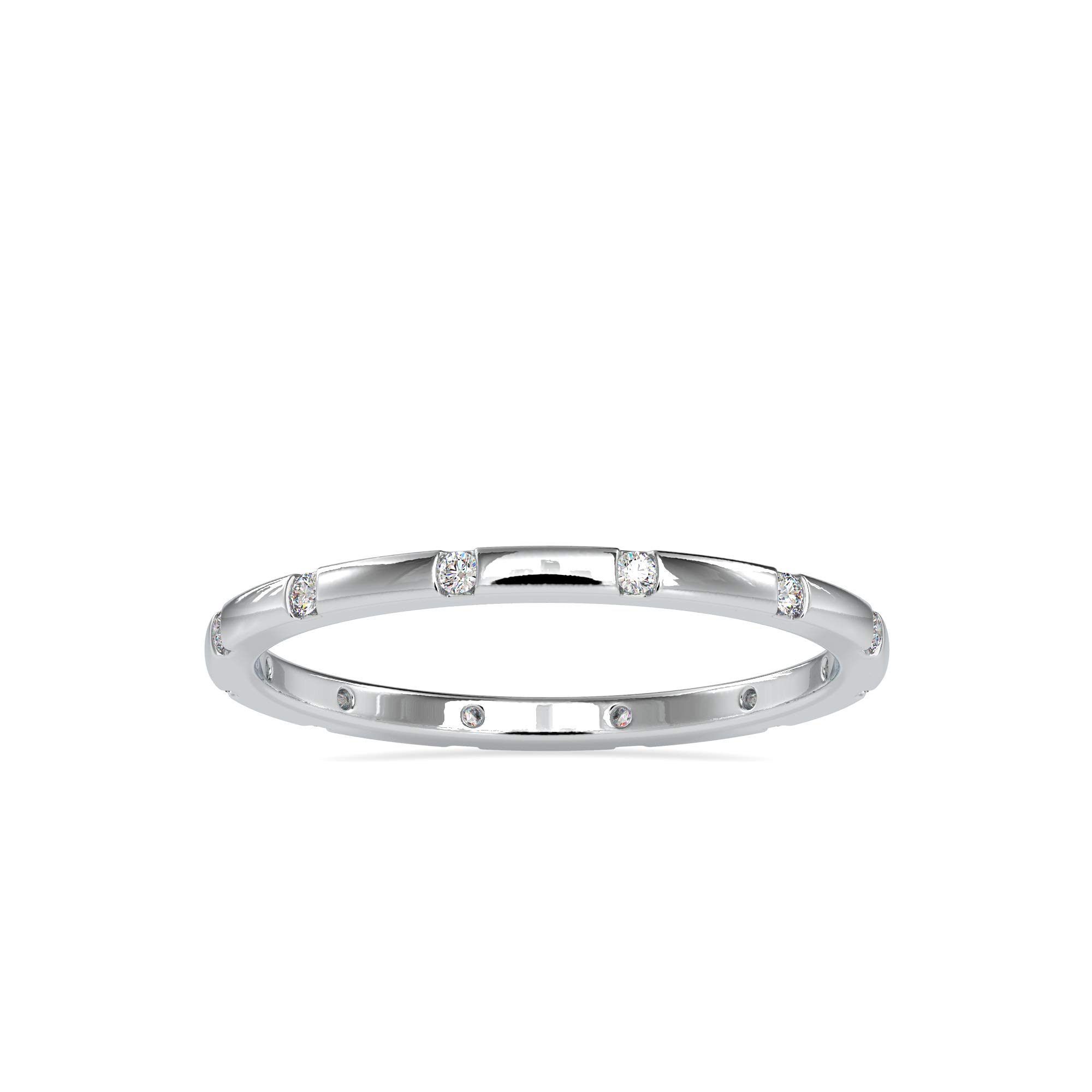 14K White/Yellow/Rose Gold Wedding Band Ring with 0.09 Ct Natural Diamond - Certified Bridal Jewelry for Women | Perfect for Engagement, Anniversary & Special Occasions (IJ-SI Clarity)