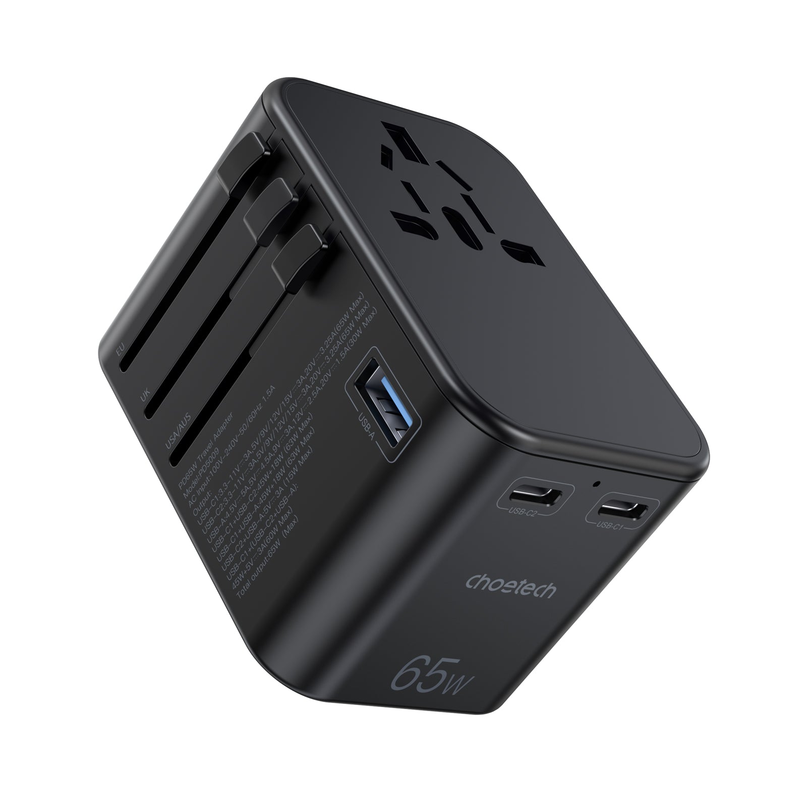 Choetech 65W PD Fast Wall Charger - Compact Travel Charger with Power Delivery for iPhone, MacBook, iPad - Perfect for Home, Office & Travel