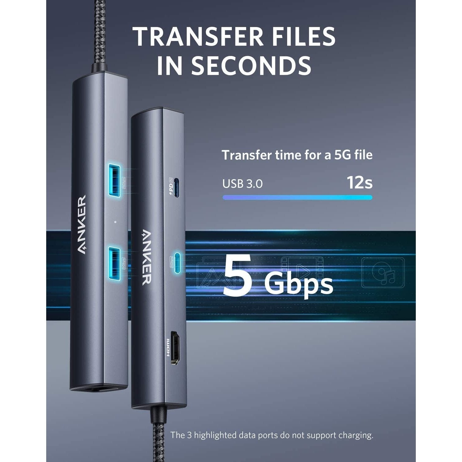 Anker PowerExpand 6-in-1 USB C Hub with 65W Power Delivery, 4K HDMI, 1Gbps Ethernet, USB-C & 2 USB 3.0 Ports - Perfect for MacBook, iPad Pro, and Windows Laptops for Home Office, Gaming, and Travel