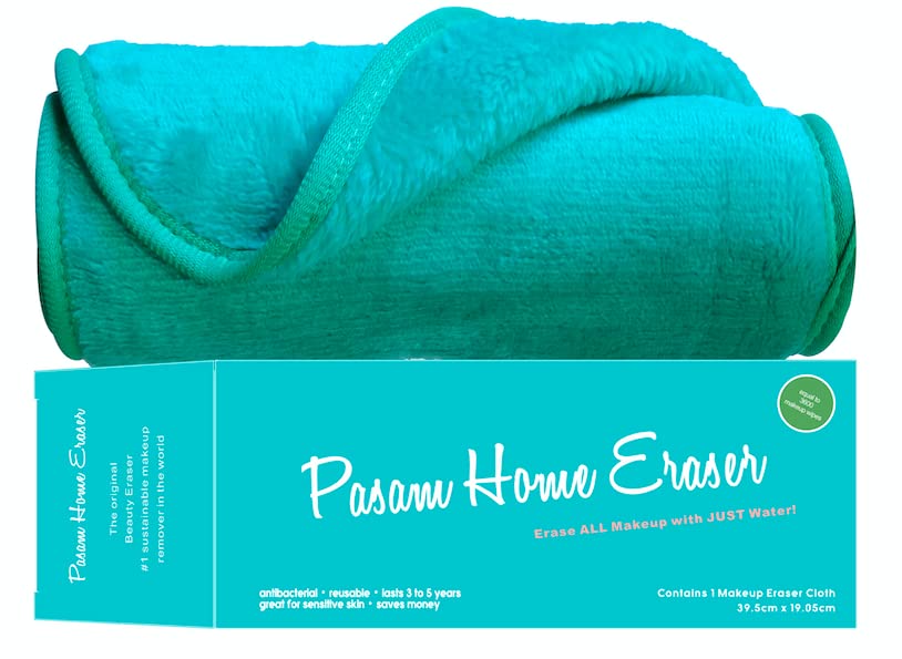Makeup Eraser - Reusable Makeup Remover Cloth for Waterproof Eyeliner, Lipstick & Foundation | Chemical-Free, Works with Just Water | Perfect for Travel, Gym & Daily Makeup Removal (Turquoise)