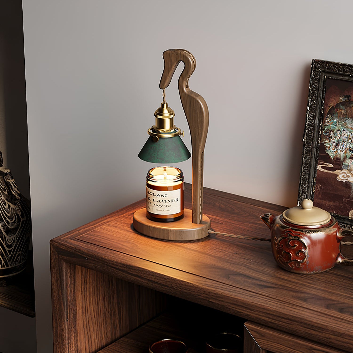 Heron Glow Candle Warmer Lamp - Electric Wax Melter for Home Decor, Aromatherapy & Romantic Ambiance | Perfect for Bedroom, Bathroom & Living Room