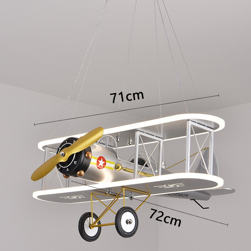**Kids Airplane LED Pendant Light - Modern Nursery Ceiling Lighting for Baby Room & Boys Bedroom Decor**