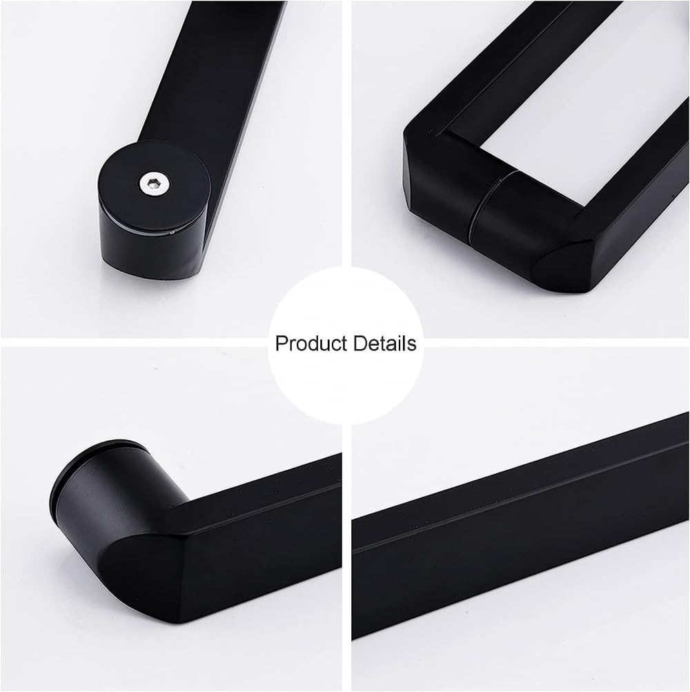 Stainless Steel Shower Door Handle - Single-Sided Glass Pull Handle for Bathroom (225mm/425mm) - Easy Replacement
