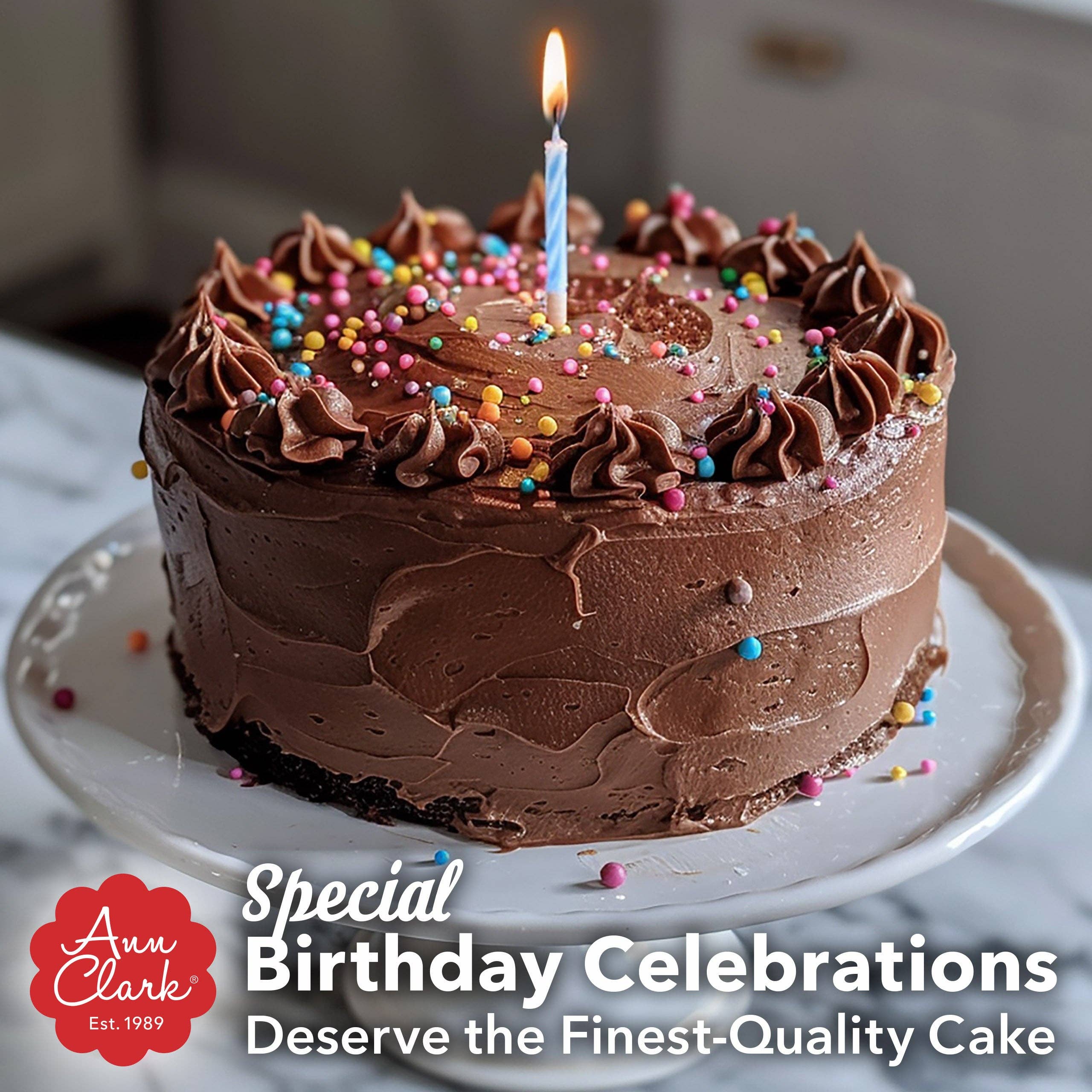 Ann Clark Chocolate Cake Mix with Chocolate Mousse Frosting - Easy Homemade Cake Baking Kit for Birthdays, Parties & Desserts | Rich Chocolate Flavor for Family Gatherings & Special Occasions
