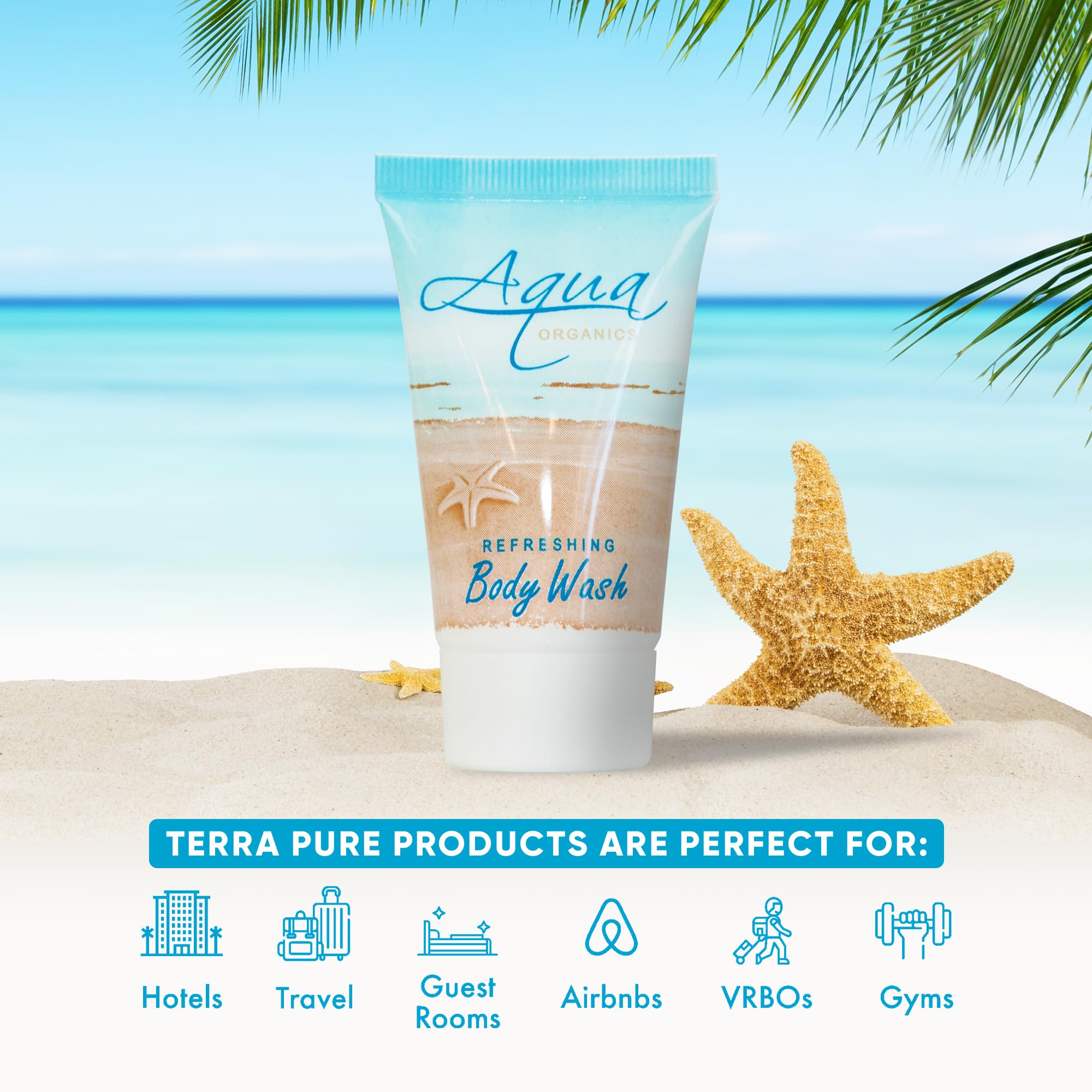 Travel Size Body Wash - 1 oz Bulk Pack (Case of 300) | Hotel Amenities & Personal Care Essentials for Travel, Gym, and On-the-Go Use