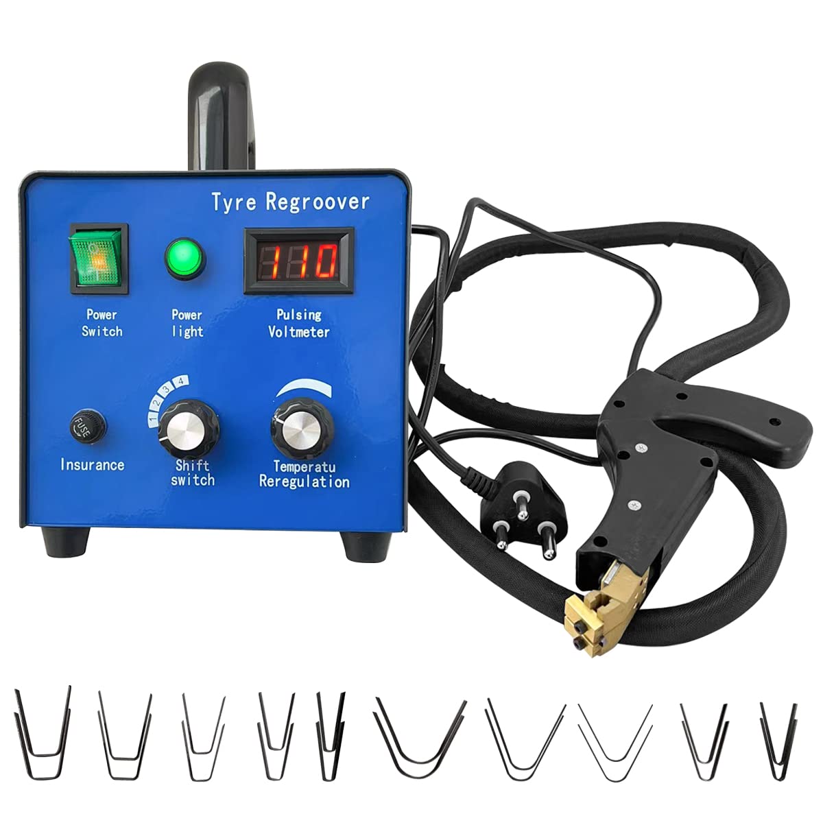 110V 450W Digital Display Tire Groover Machine with 20 Blades - Heated Tire Grooving Tool & Cutter for Rubber & Tires | Perfect for Tire Repair Shops, Off-Road Vehicles & DIY Tire Maintenance