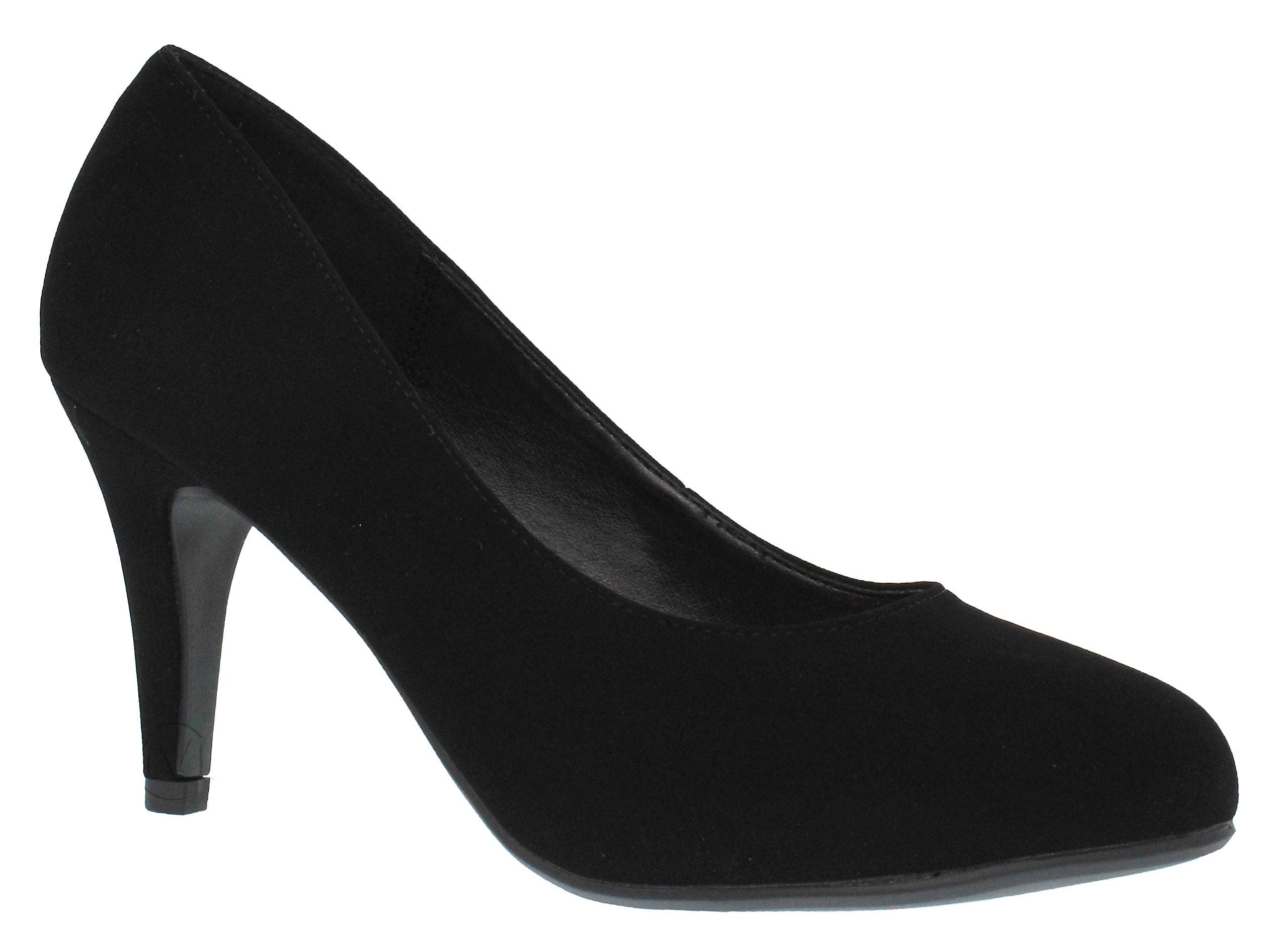 MVE Women's Almond Toe Mid Heel Pumps - Comfortable Office Work Shoes for Business Women, Wedding, Party & Formal Occasions