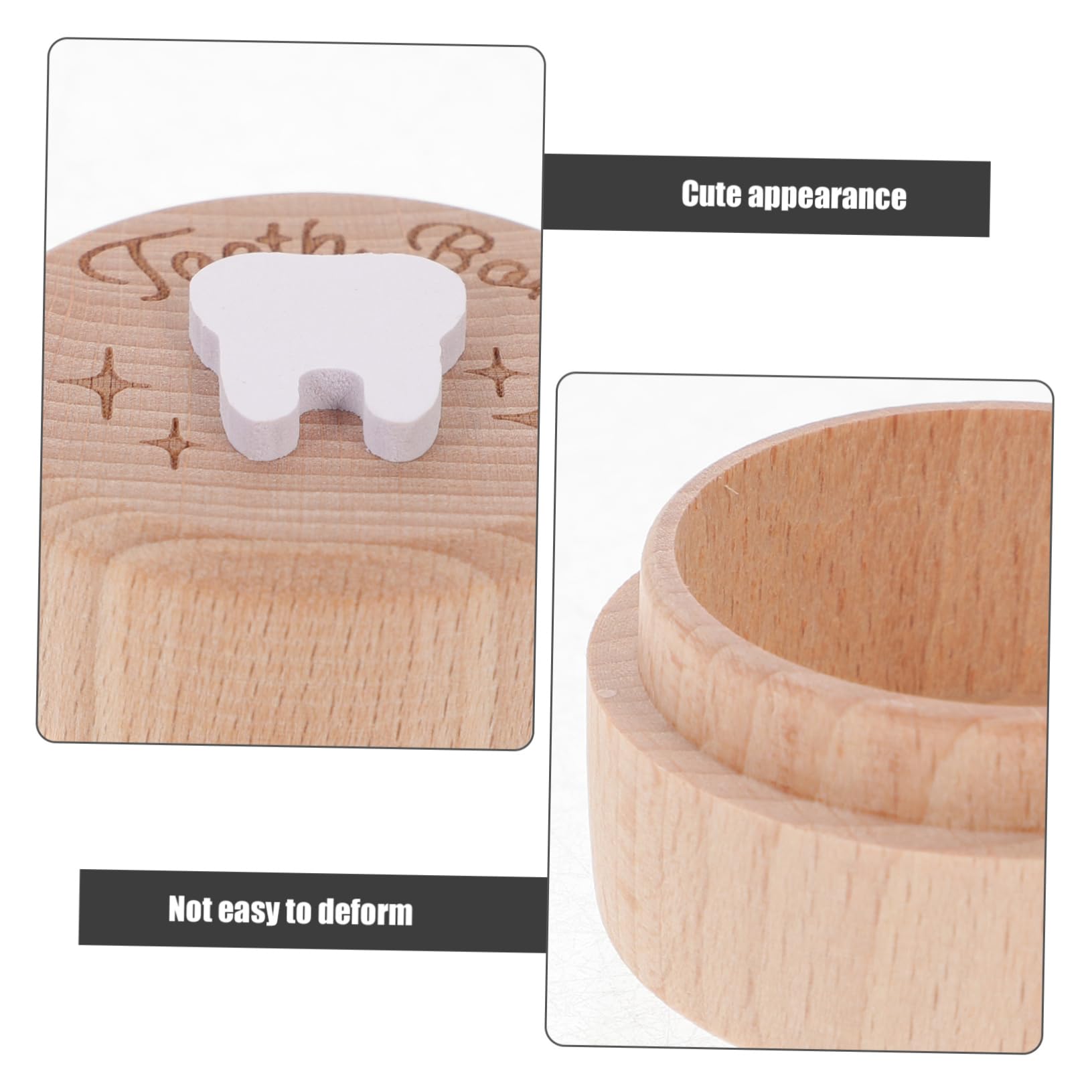 Luxshiny Wooden Tooth Holder Box for Kids - Baby Teeth Keepsake Organizer & First Tooth Storage Container - Perfect for Baby Teeth Collection, Milestone Memories, and Nursery Decor