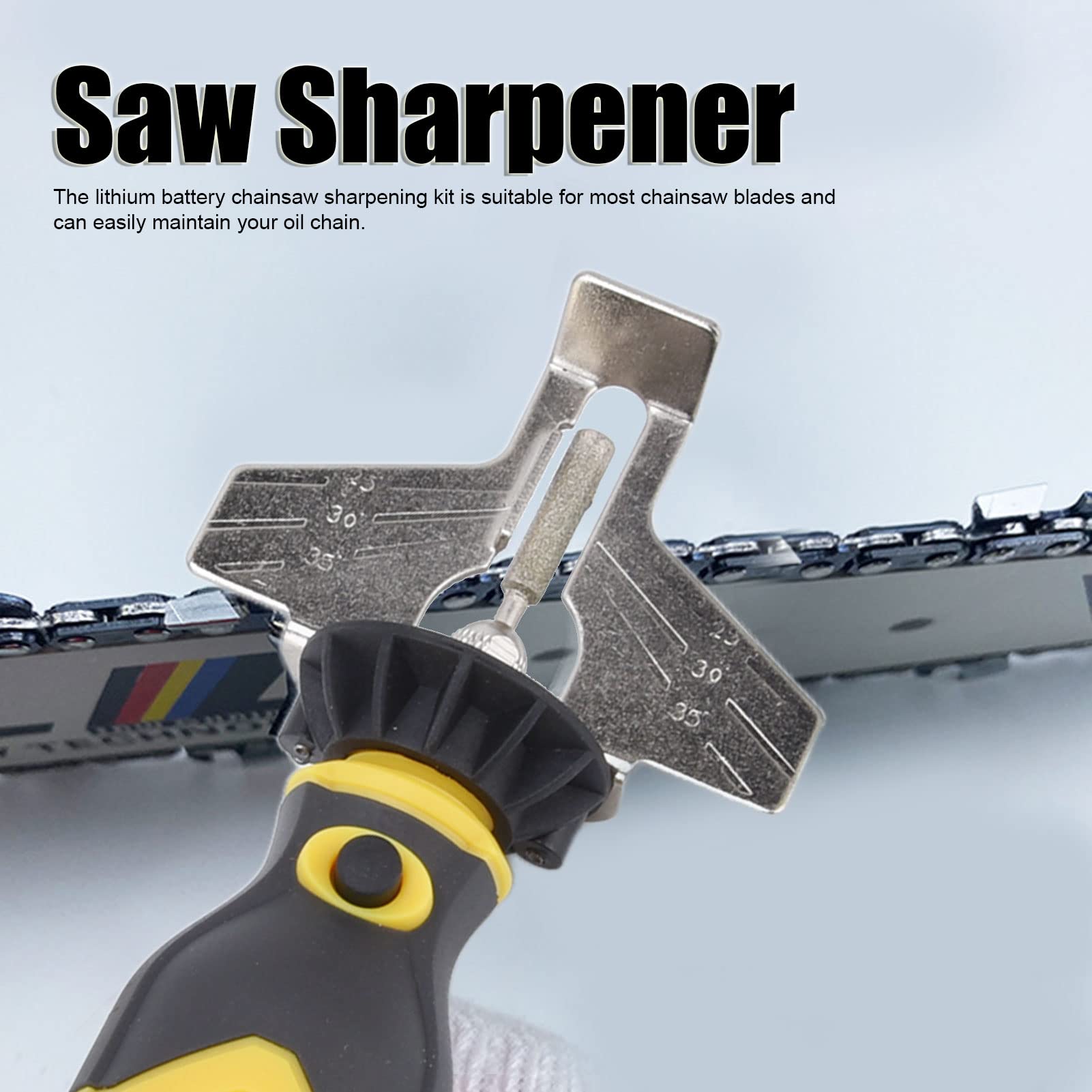 Chainsaw Sharpener Kit - DC3.6V 1500mAh USB Chain Grinder for Wood Cutting