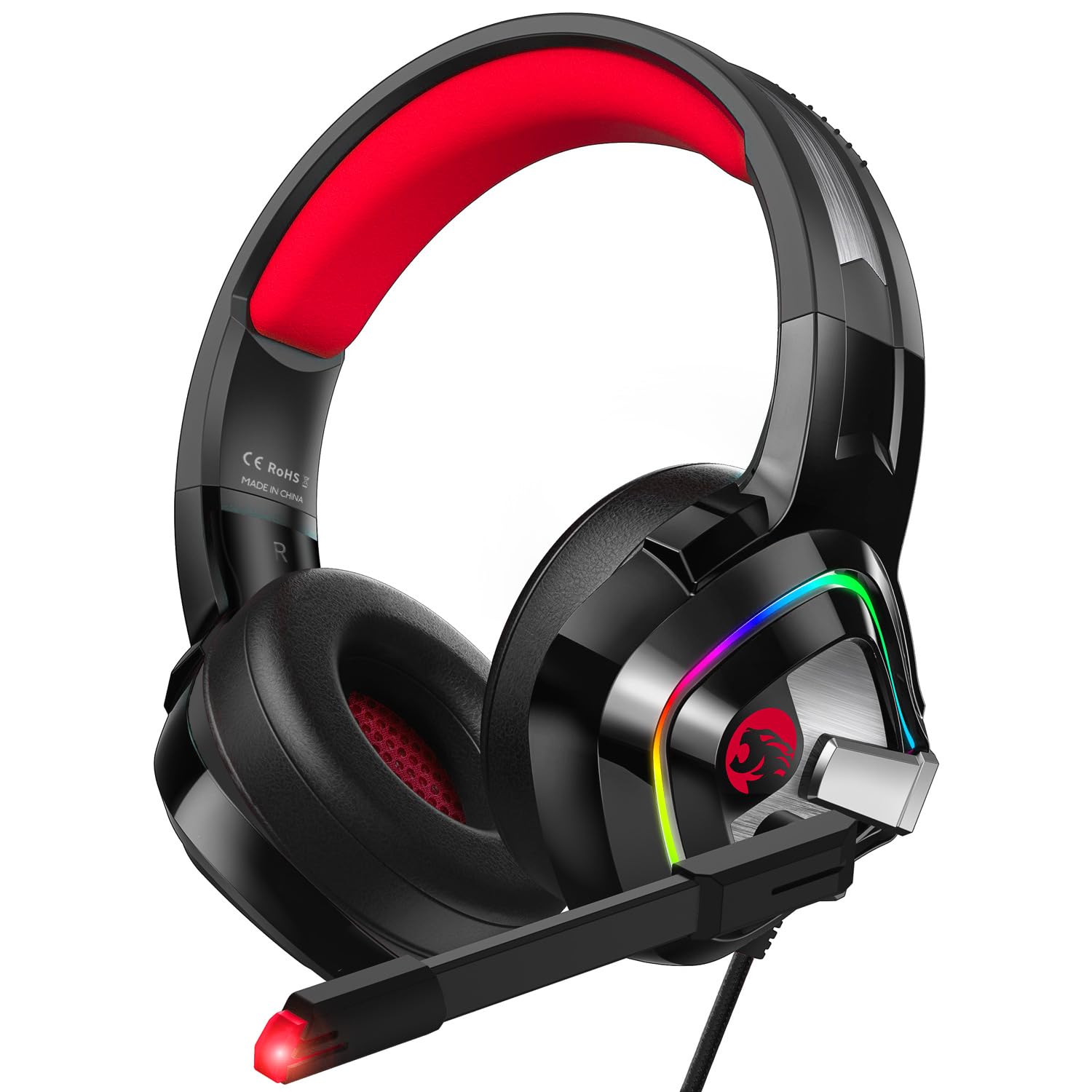 ZIUMIER Gaming Headset with Noise Canceling Microphone & Stereo Surround Sound - Wired 3.5mm Headphones for PC, PS4, PS5, Xbox One, Xbox Series X/S, Nintendo Switch - Perfect for Competitive Gaming & Online Chat