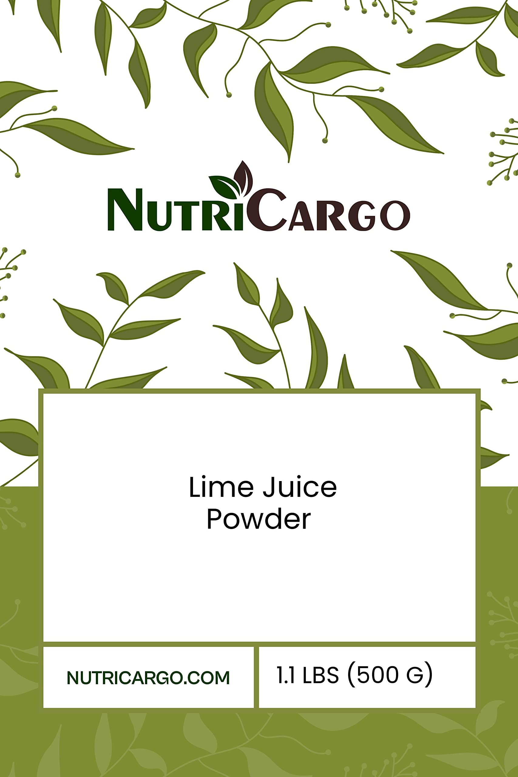 Organic Lime Juice Powder 1 LB (500g) - 100% Natural, No Additives - Perfect for Baking, Cooking, Smoothies & Cocktails - Vegan & Gluten-Free