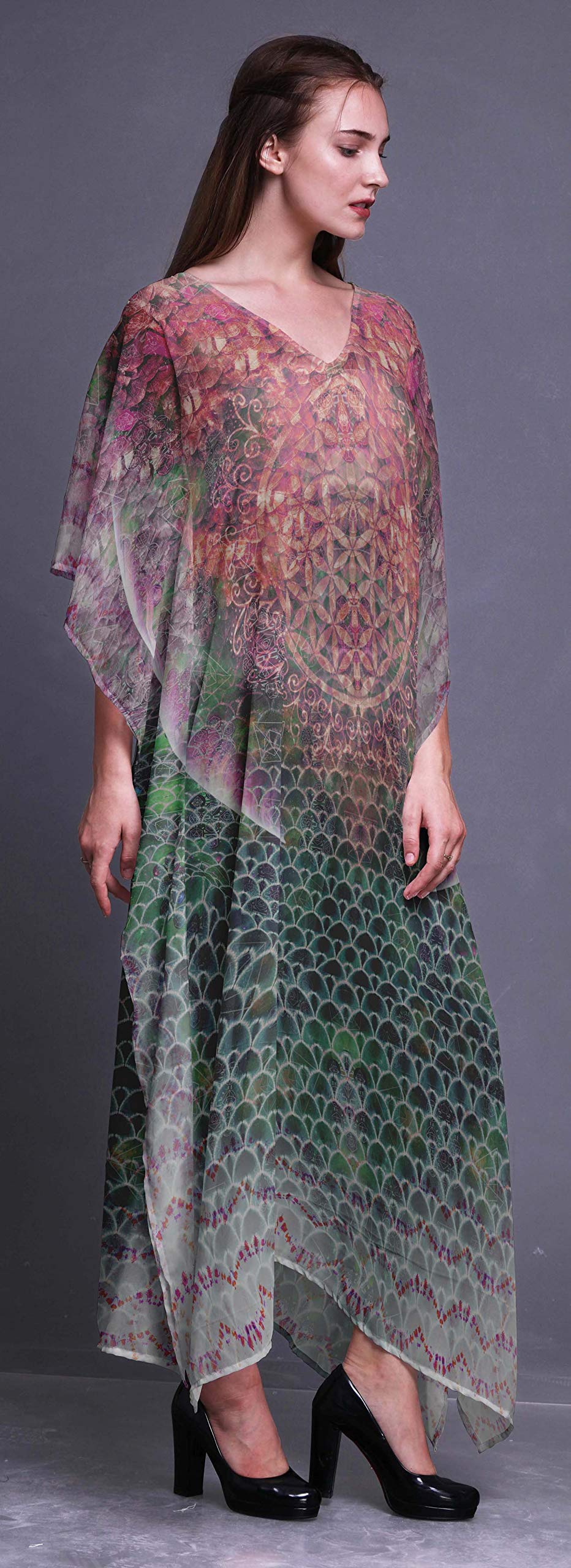 Stylish Women's Long Beach Kaftan - Flowy Bikini Cover Up & Maxi Dress for Summer - Perfect for Beach Vacations, Pool Parties & Resort Wear