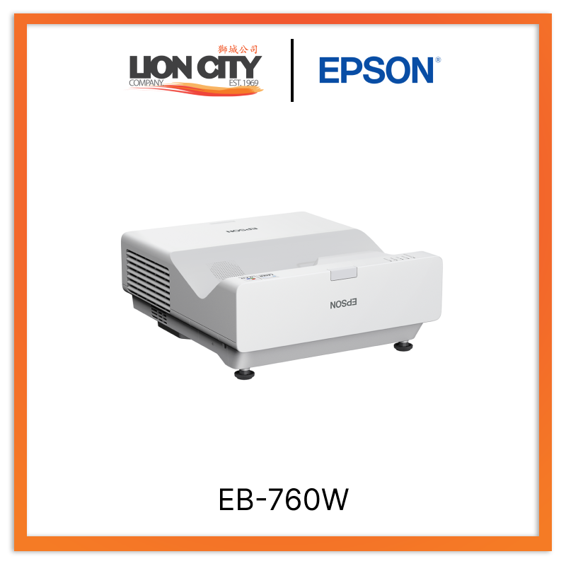 Epson EB 760W Laser UST Ultra Short Throw Projector - 4K HD Home Theater & Office Presentation Projector for Movies, Gaming, and Business Meetings