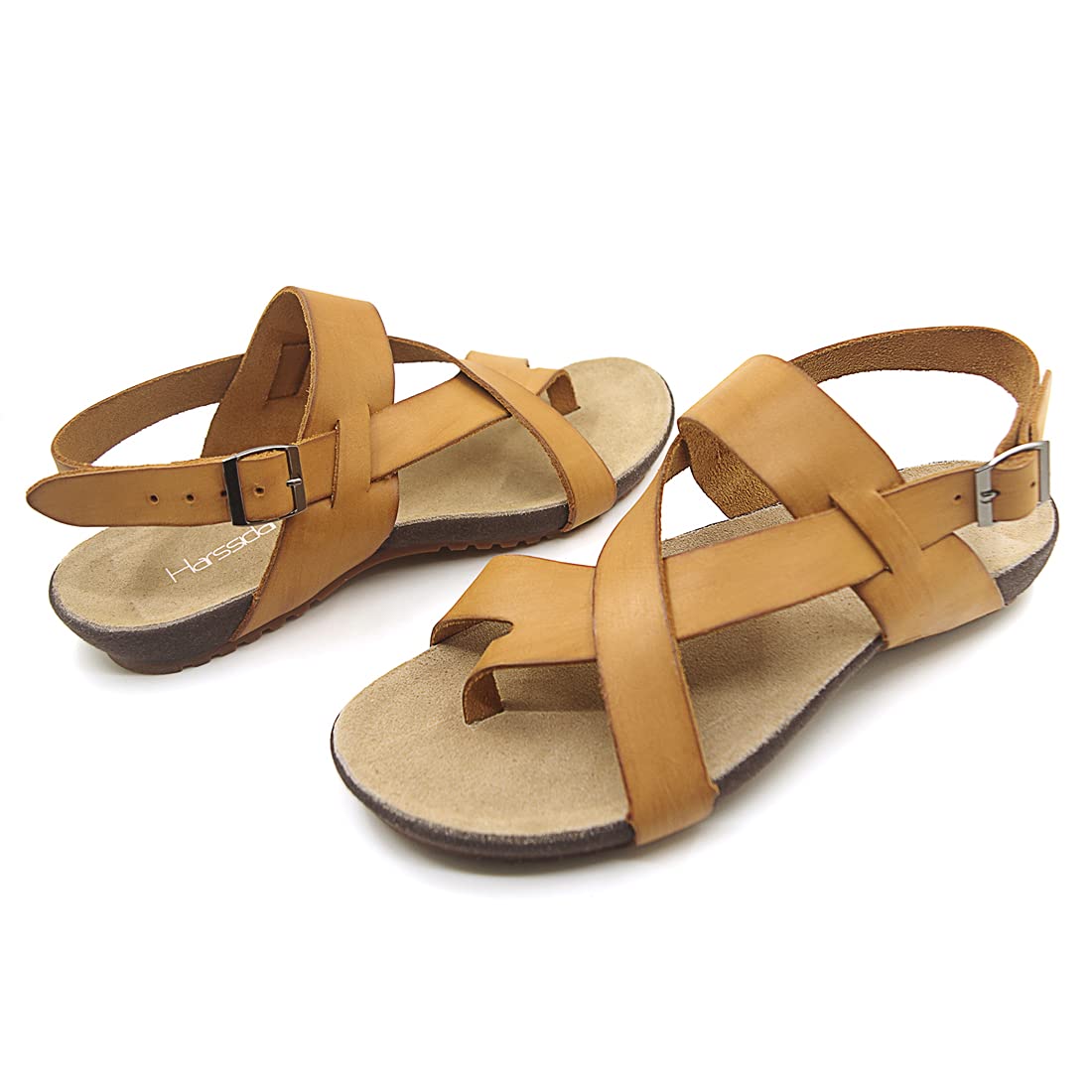 **Men's Genuine Leather Sandals - Adjustable Strap Outdoor Sandals for Hiking, Walking & Travel - GM202**