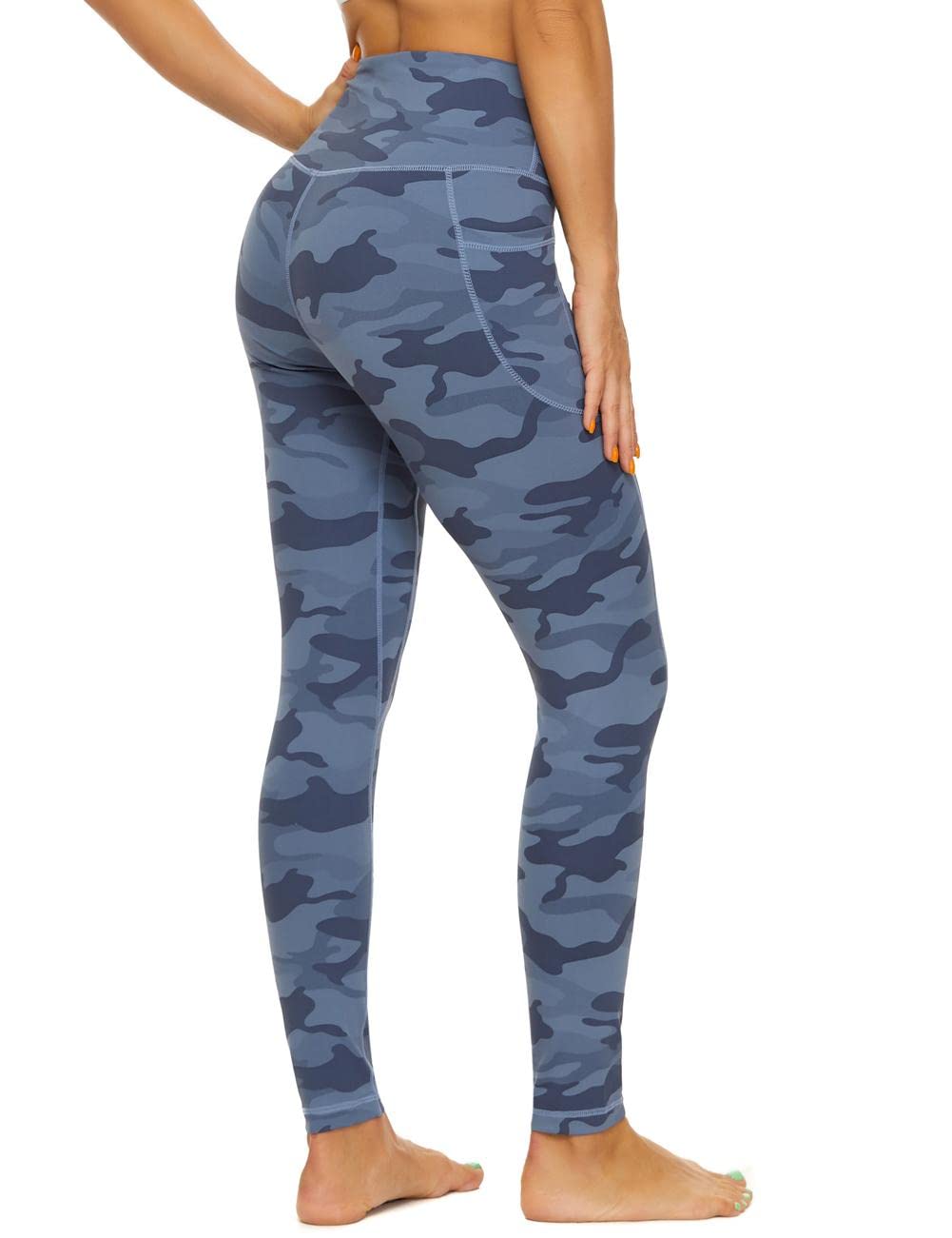 CCKO High Waisted Yoga Pants for Women with Pockets - Stretchy Workout Leggings Tummy Control - Perfect for Gym, Running & Everyday Wear