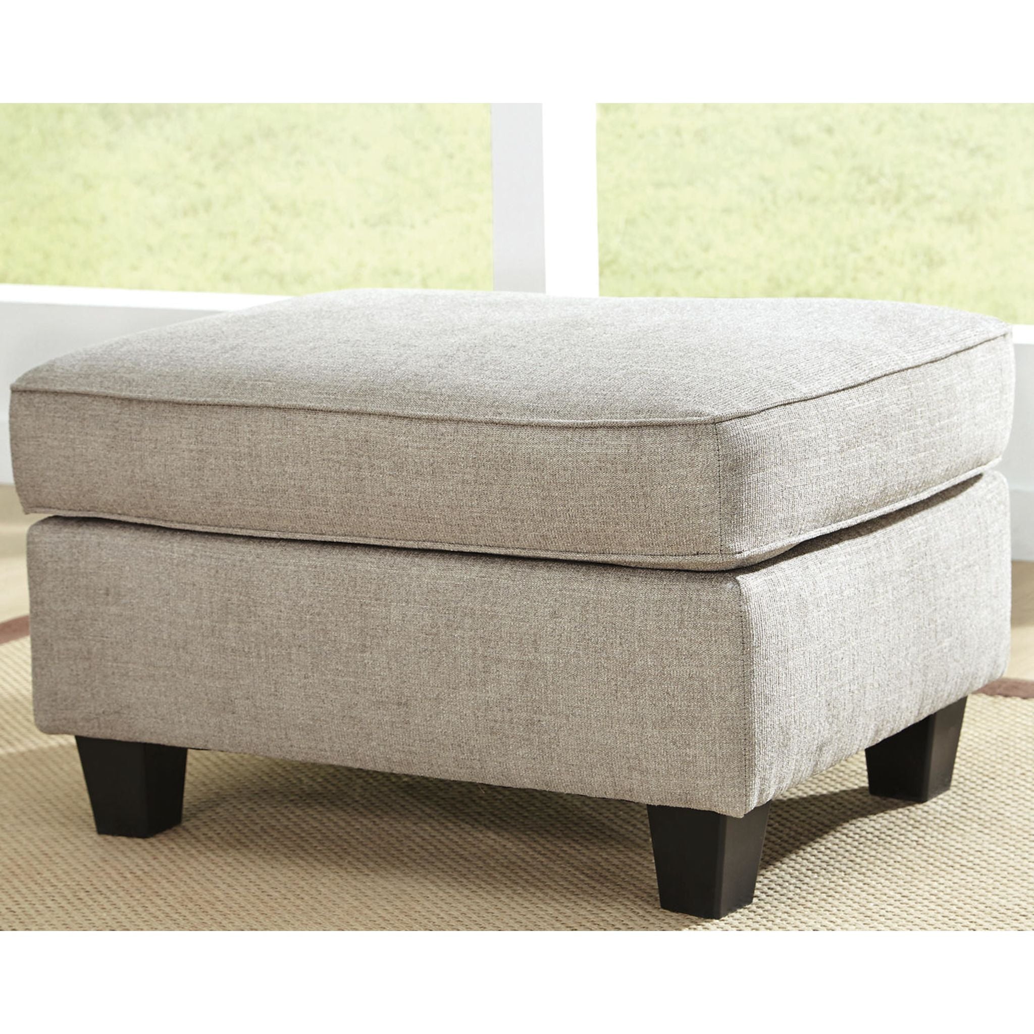 Abney Ottoman in Driftwood Finish - Stylish Storage Bench & Footrest for Living Room, Bedroom, or Entryway