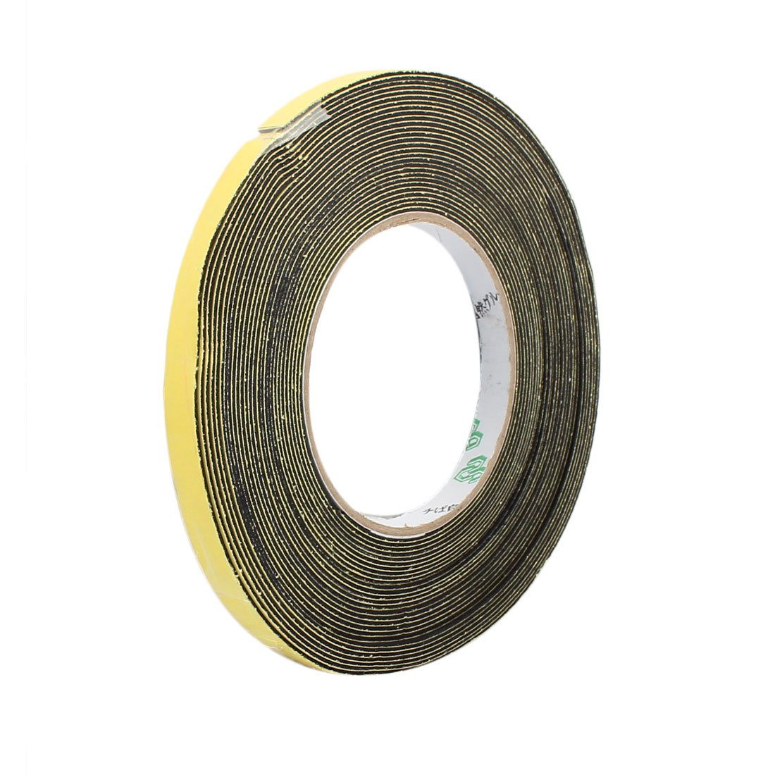 IIVVERR 10mm Wide 1mm Thick Black Single-Sided Sponge Foam Tape - 10 Meter Adhesive Roll for Home Repair, DIY Projects & Crafting - Strong Bonding for Walls, Furniture & Electronics