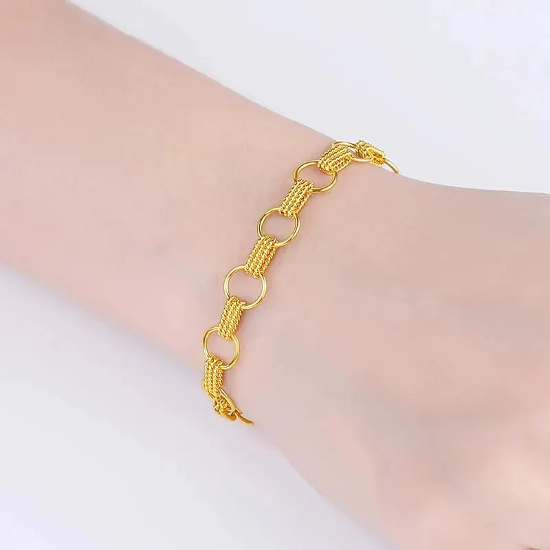 24K Pure Gold Bracelet - 999 Solid Real Gold Bangle with Elegant Butterfly Design | Trendy & Classic Jewelry for Women | Perfect for Gifts, Weddings & Special Occasions