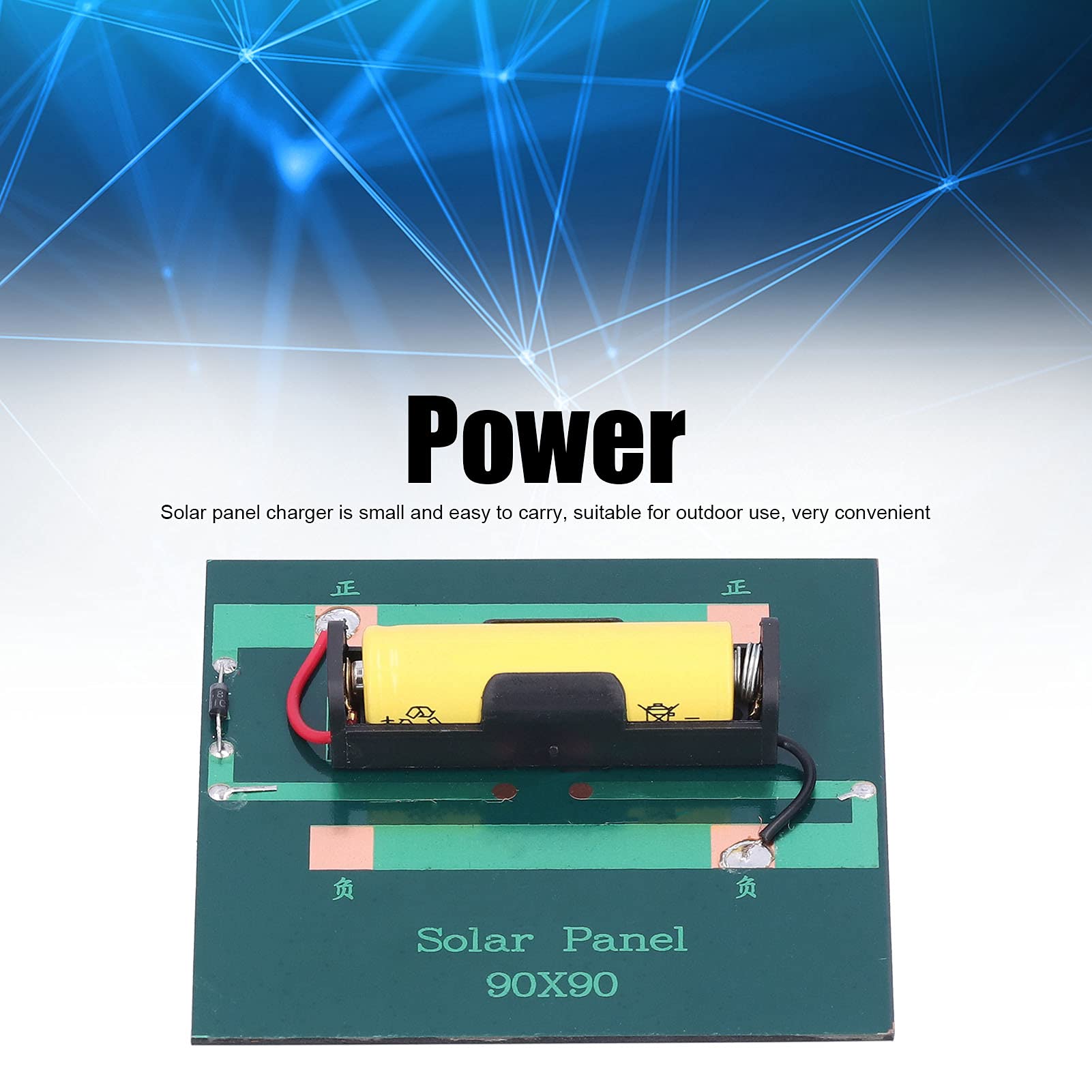 1W Solar Panel Charger - Polysilicon Solar Charging Board for 1.2V AA Batteries | Portable Power Supply for Outdoor, Camping & Emergency Use