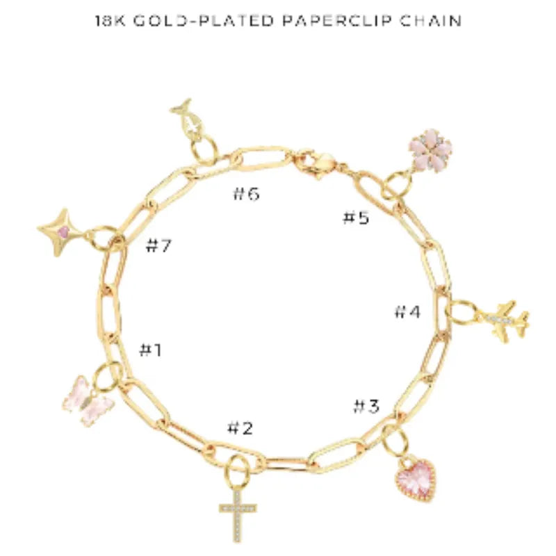 Charm Bracelet with Assorted Charms - Elegant Adjustable Jewelry for Women & Girls - Perfect Gift for Birthday, Anniversary & Valentine's Day - $50.00