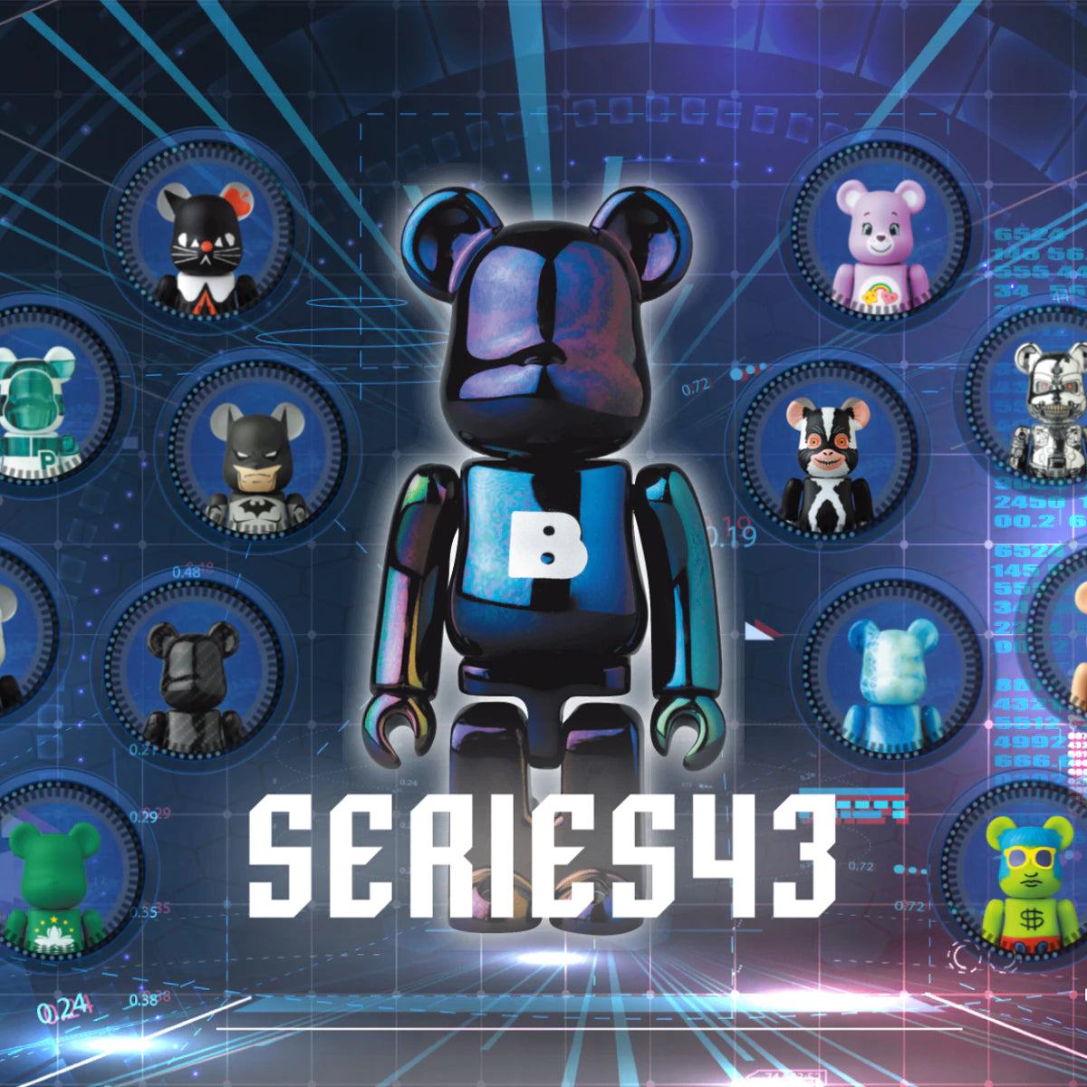 MEDICOM TOY BE@RBRICK Series 43 Blind Box 100% Bearbrick Collectible Figure - Sealed Mystery Box for Display, Gift & Toy Collection (Random Style)