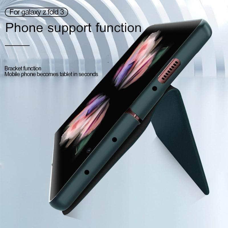 Premium Split Folding Leather Wallet Case for Samsung Galaxy Z Fold 3 5G - Slim Protective Cover with Card Slots | Perfect for Business, Travel & Everyday Use