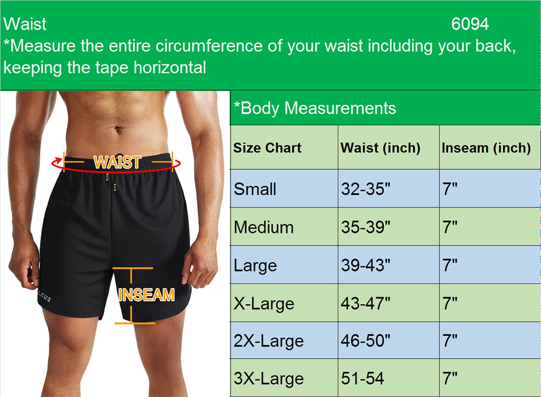NELEUS Men's 2-in-1 Running Shorts with Built-in Liner - Quick Dry Athletic Workout Shorts with Pockets for Gym, Jogging & Outdoor Activities